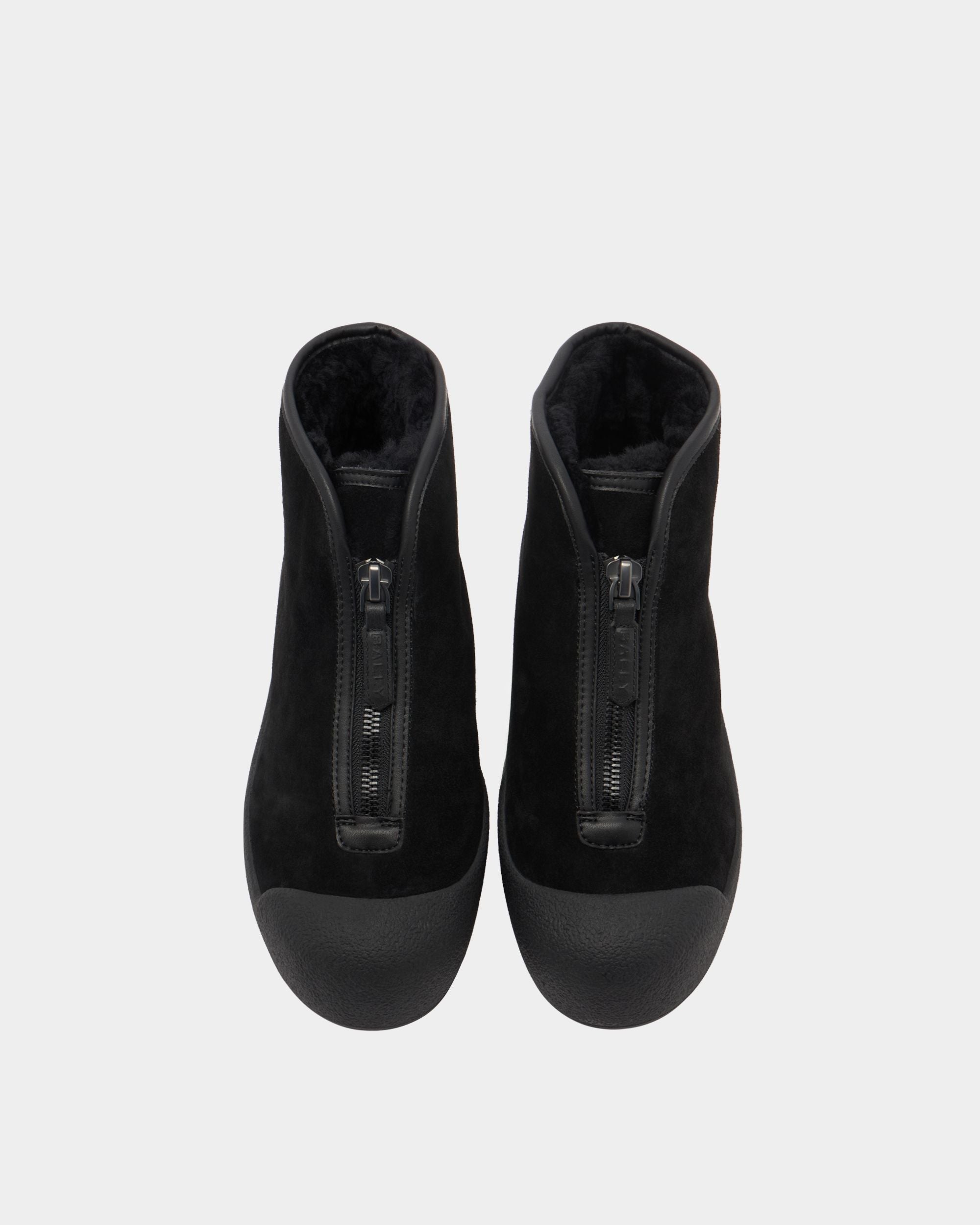 Bally Global - Bally Curling ブーティ ブラック スエード - ブラック