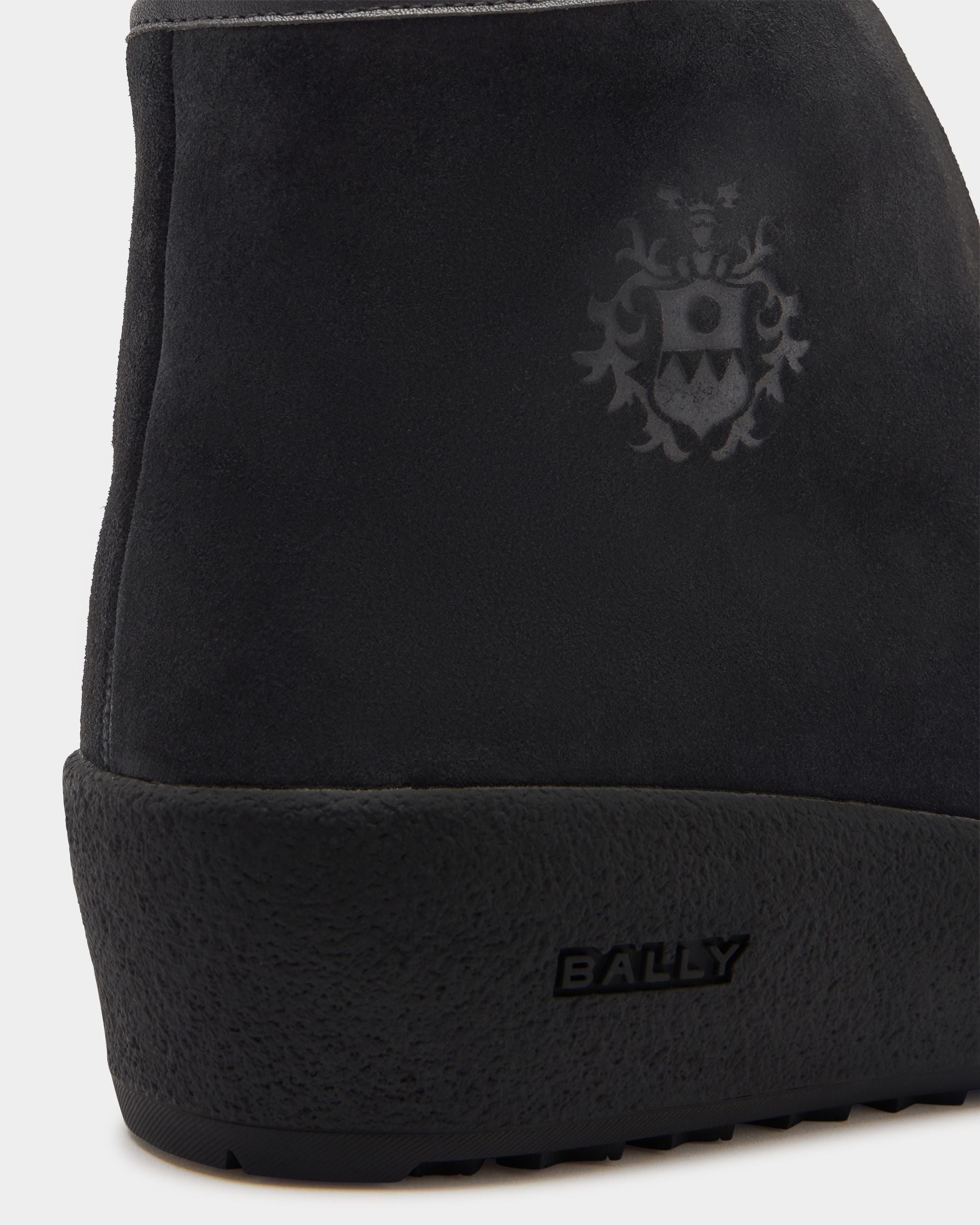 Bally Global - Bally Curling ブーティ ブラック スエード - ブラック