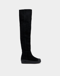 Bally Curling Over-the-knee Boot in Black Suede