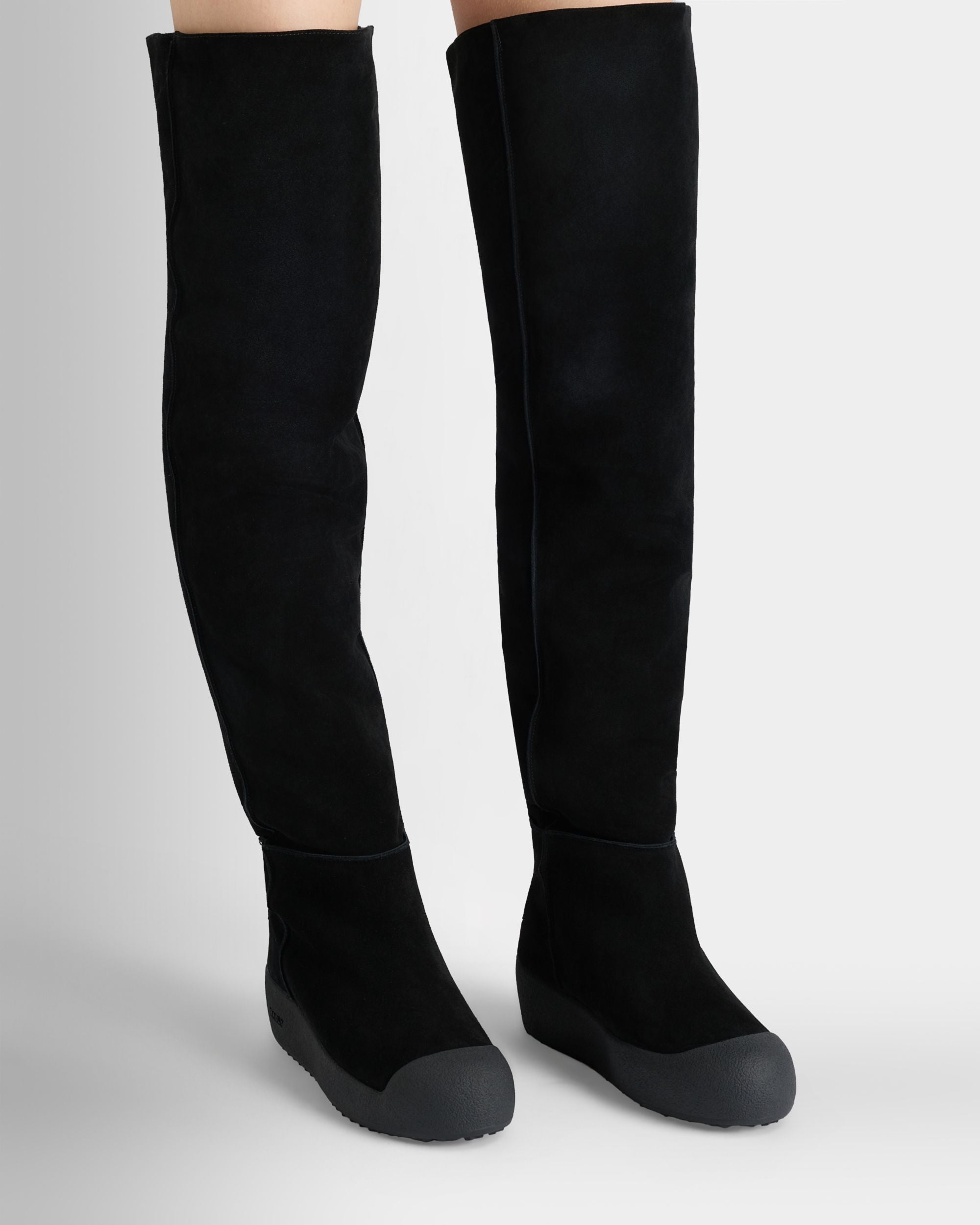 Bally Global - Bally Curling ニーハイブーツ ブラック スエード - ブラック