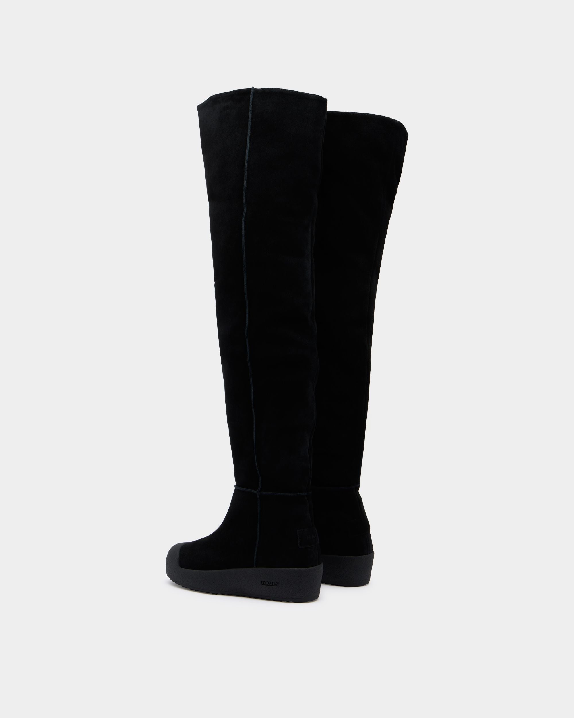 Bally Global - Bally Curling ニーハイブーツ ブラック スエード - ブラック