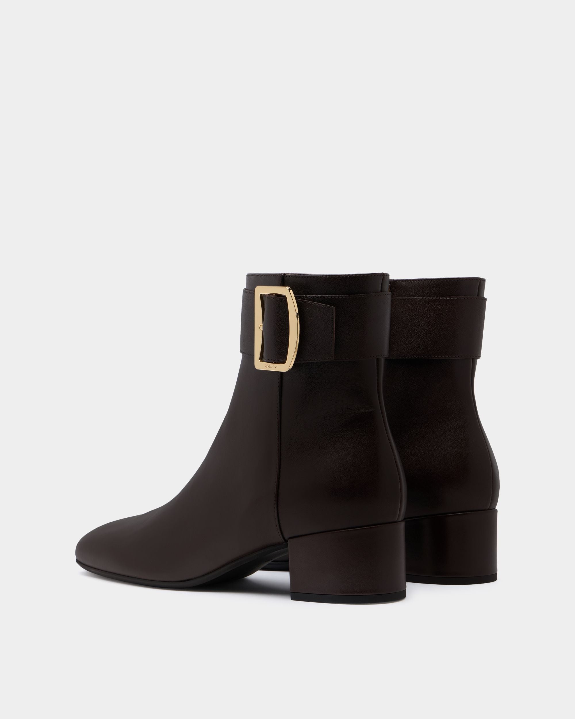 Bally Global - Bally Boucle Bootie in Brown Leather - Brown