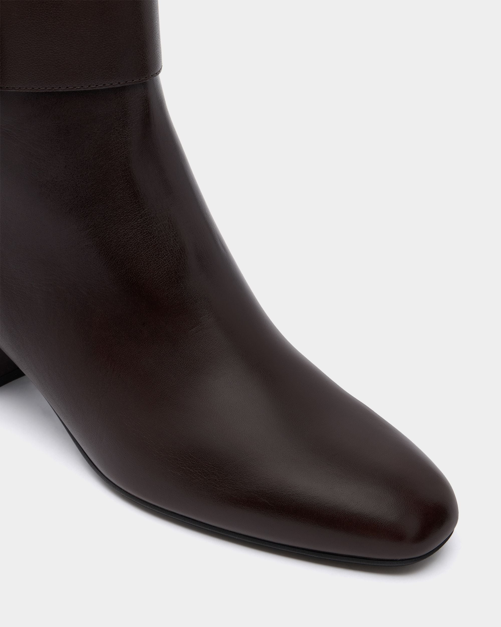 Bally Global - Bally Boucle Bootie in Brown Leather - Brown