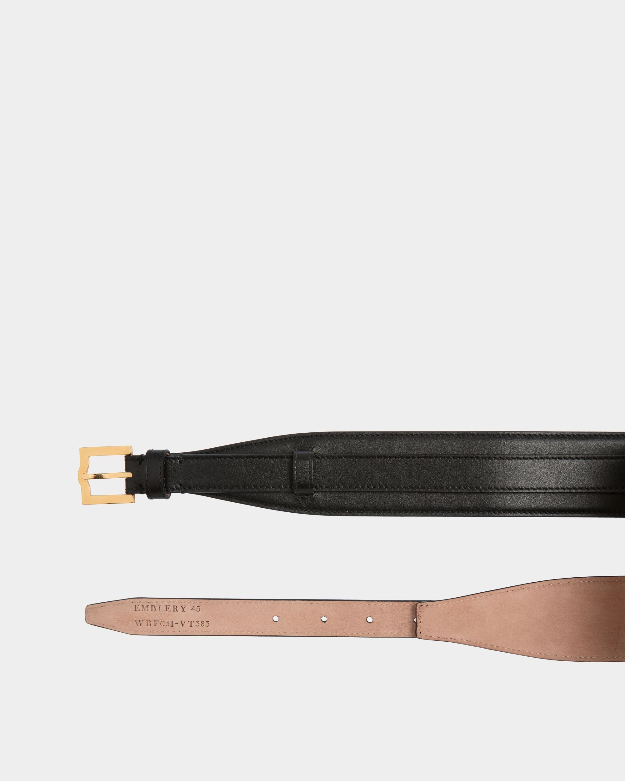 Bally Global - Emblem 45mm ベルト ブラック レザー - ブラック