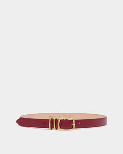Orson 25 mm Belt in Ruby Red Leather