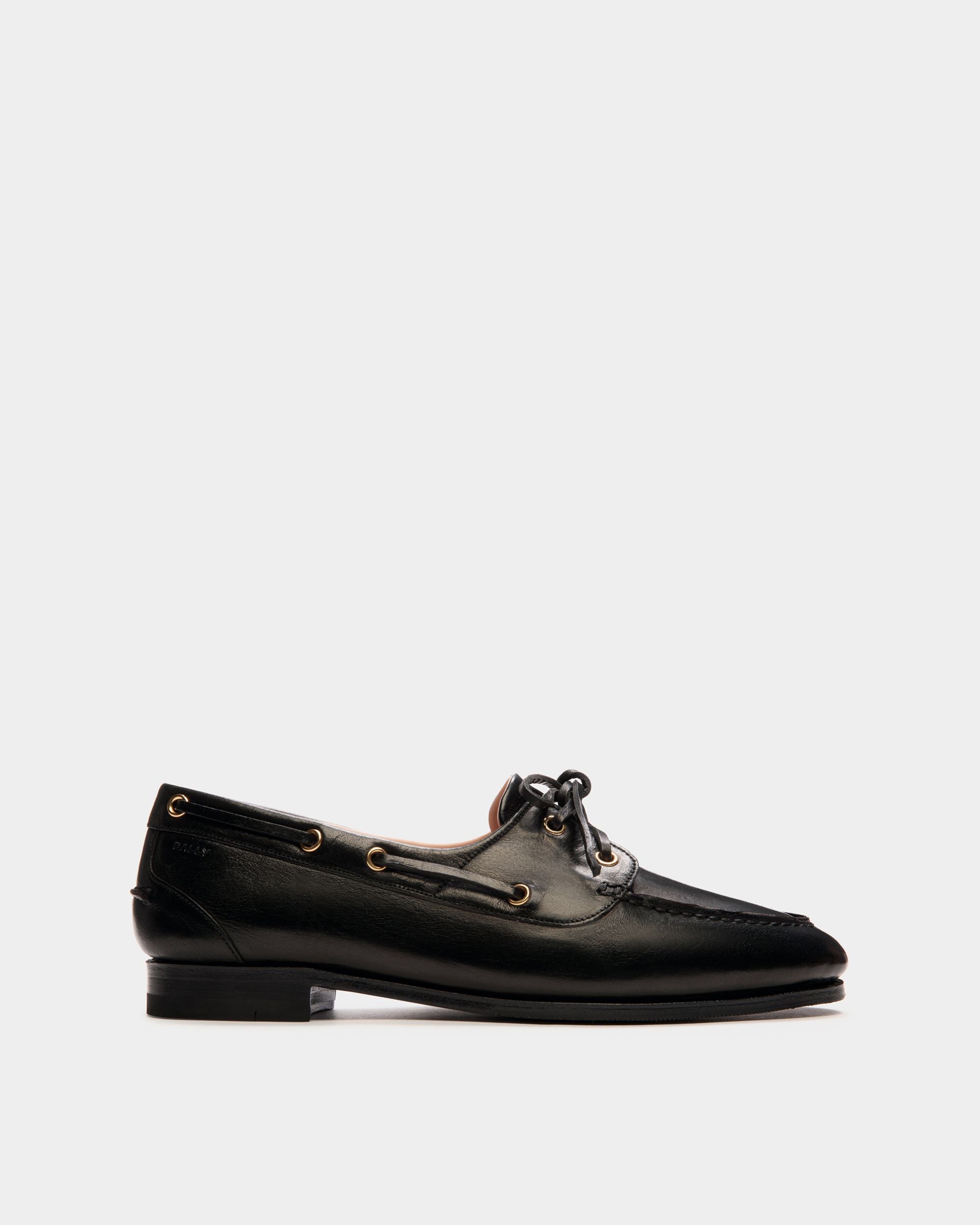 Bally Global - Plume Moccasin In Black Leather - Black