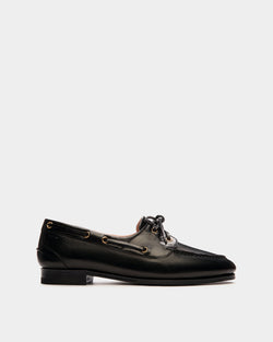 Plume Moccasin In Black Leather