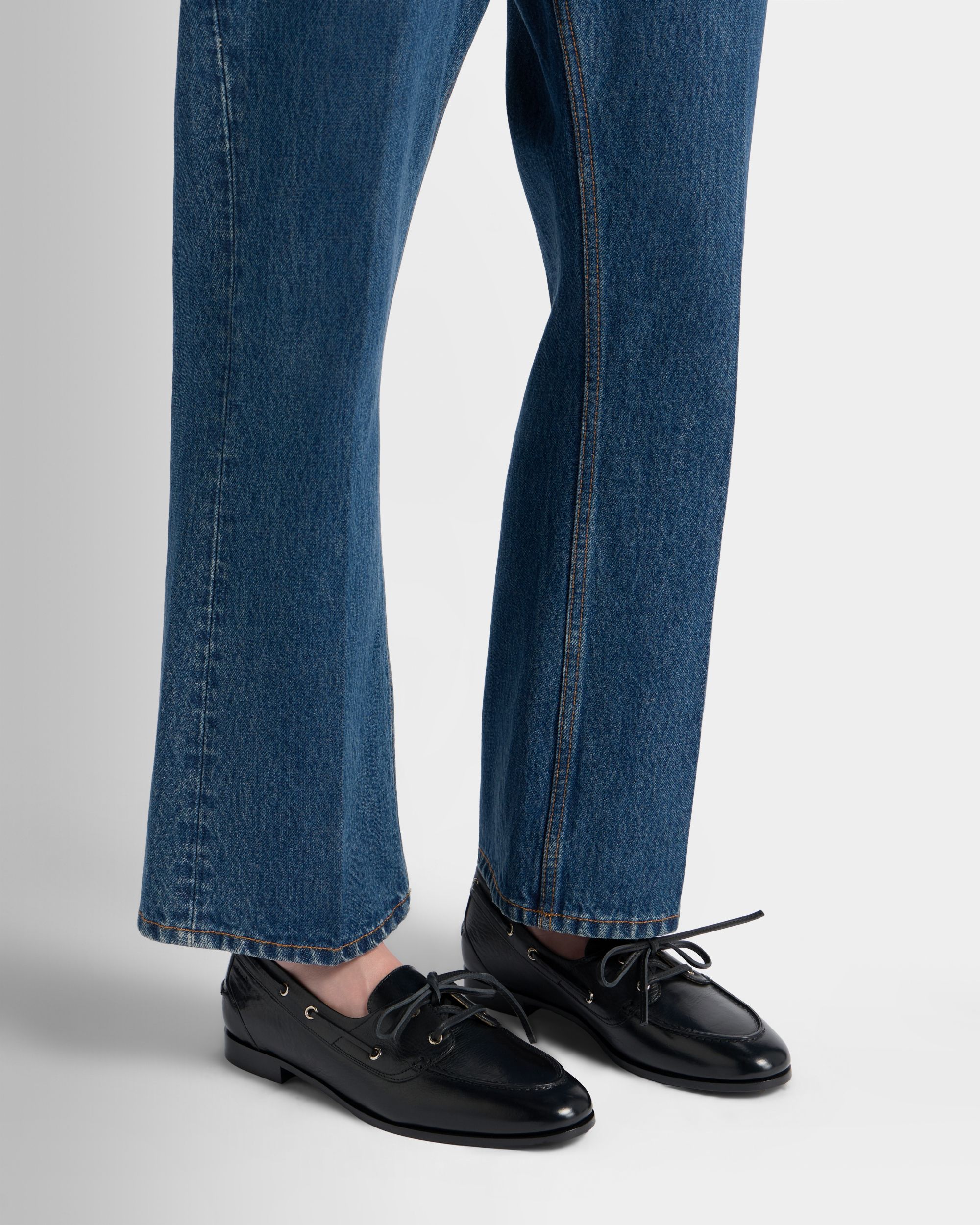 Bally Global - Plume モカシン ブラックレザー - ブラック