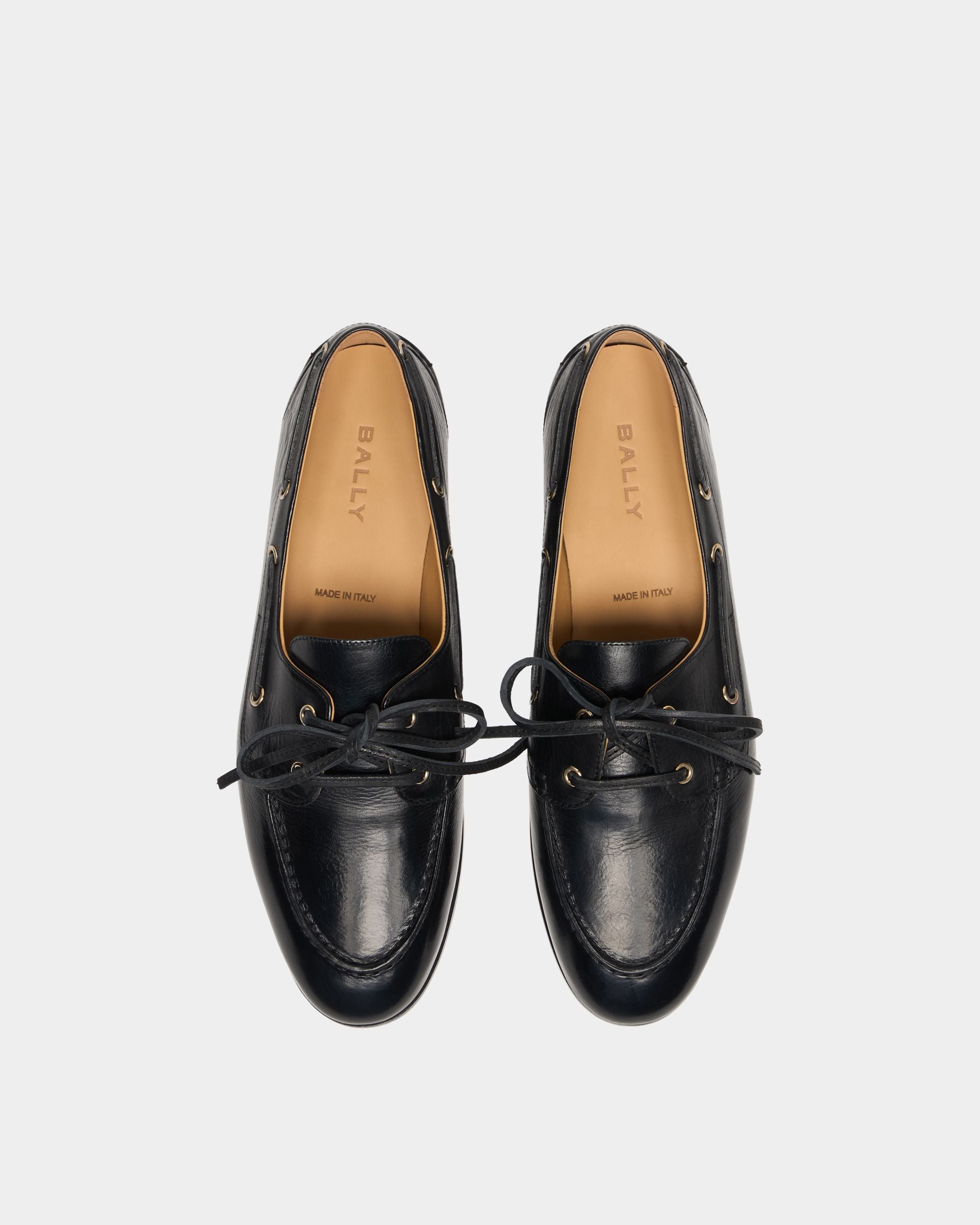 Bally Global - Plume モカシン ブラックレザー - ブラック