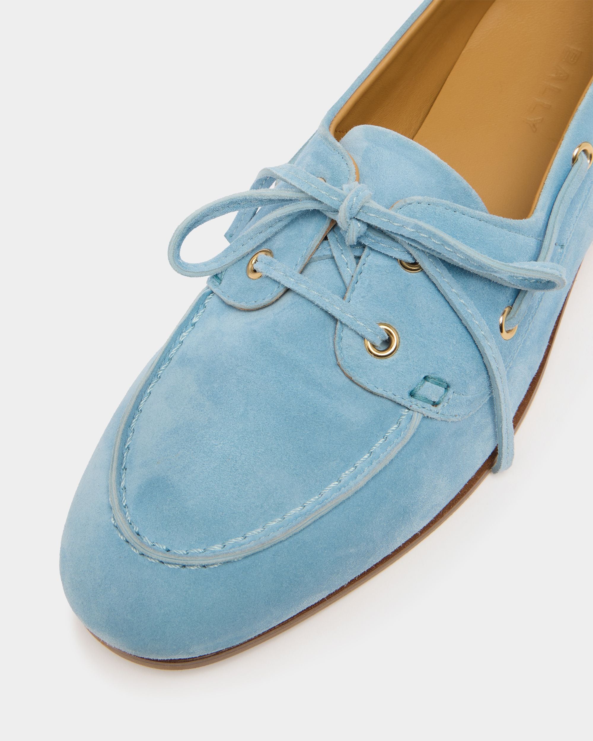 Bally Global - Plume モカシン ライトブルースエード - ブルー