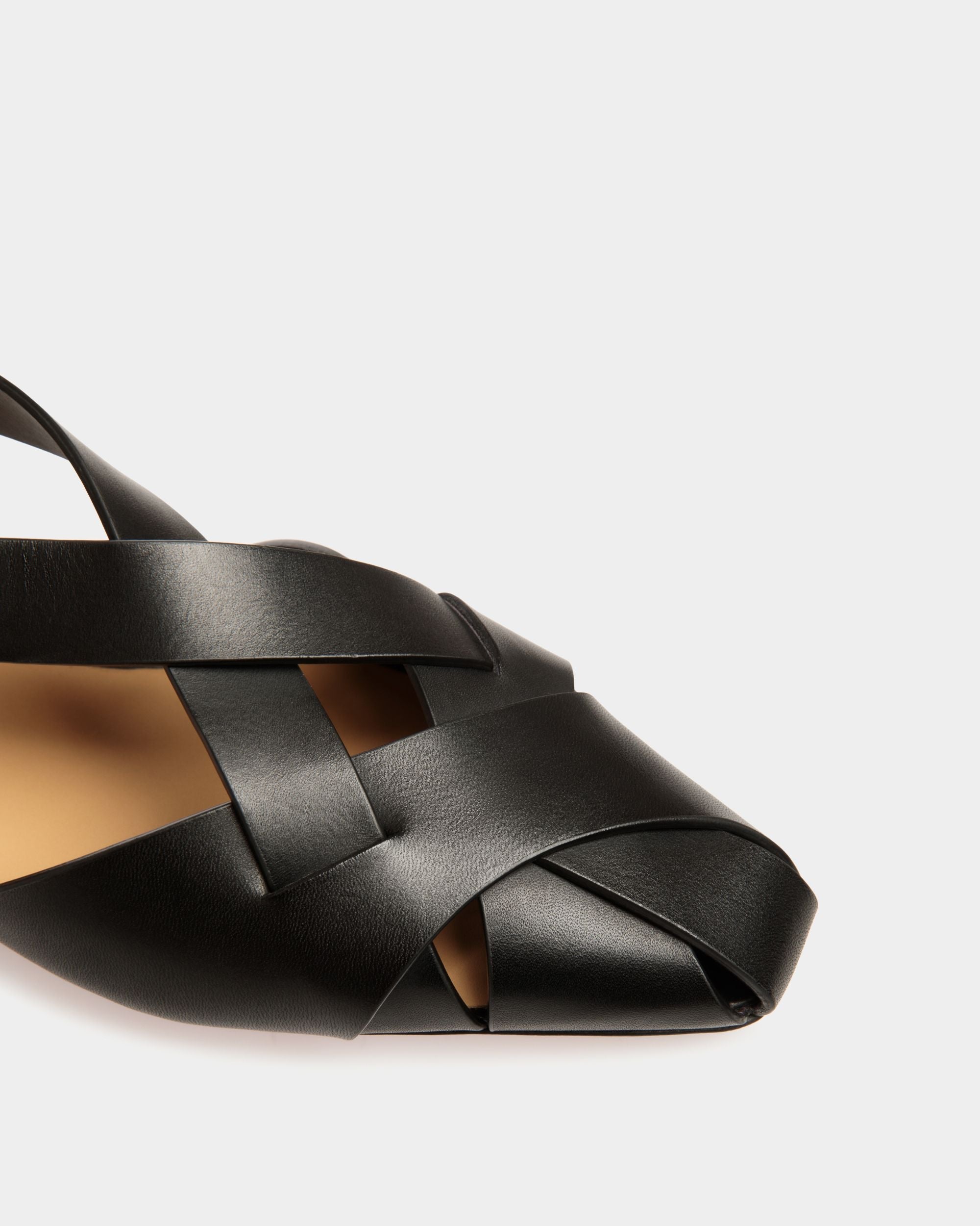 Bally Global - Sylt フラットサンダル ブラック ブラッシュドレザー - ブラック