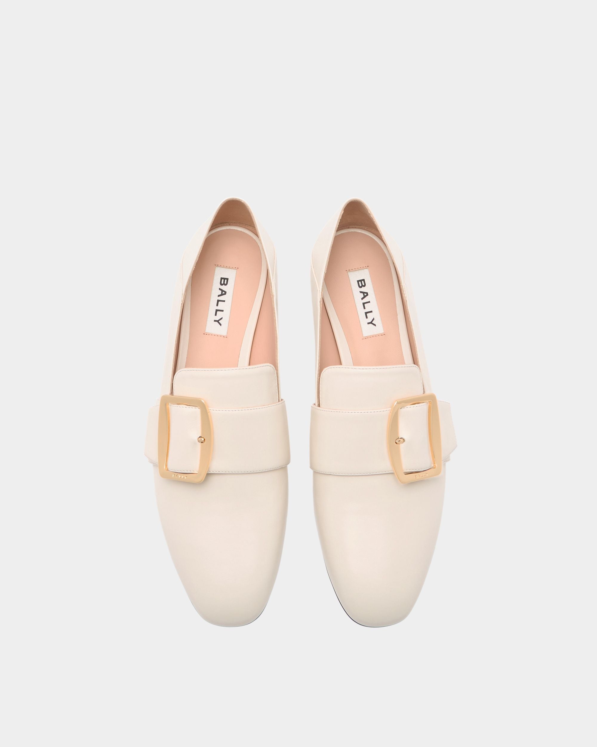 Bally Global - Bally Boucle スリッパ アイボリー レザー - ホワイト