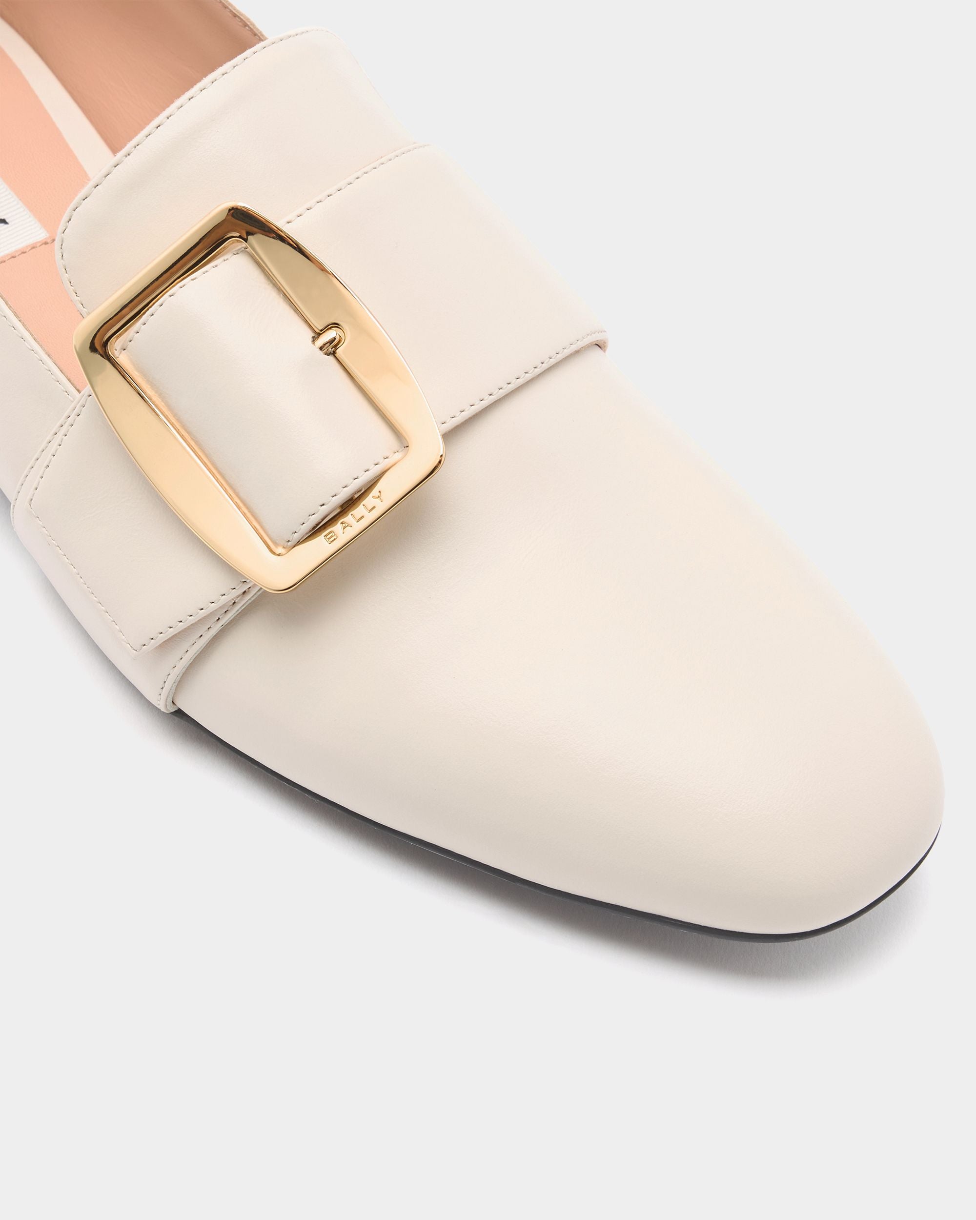 Bally Global - Bally Boucle スリッパ アイボリー レザー - ホワイト