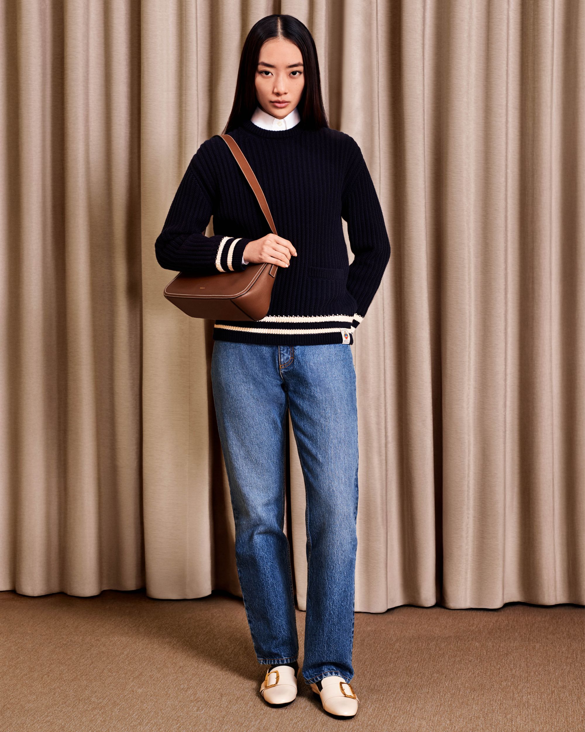 Bally Global - Bally Boucle スリッパ アイボリー レザー - ホワイト