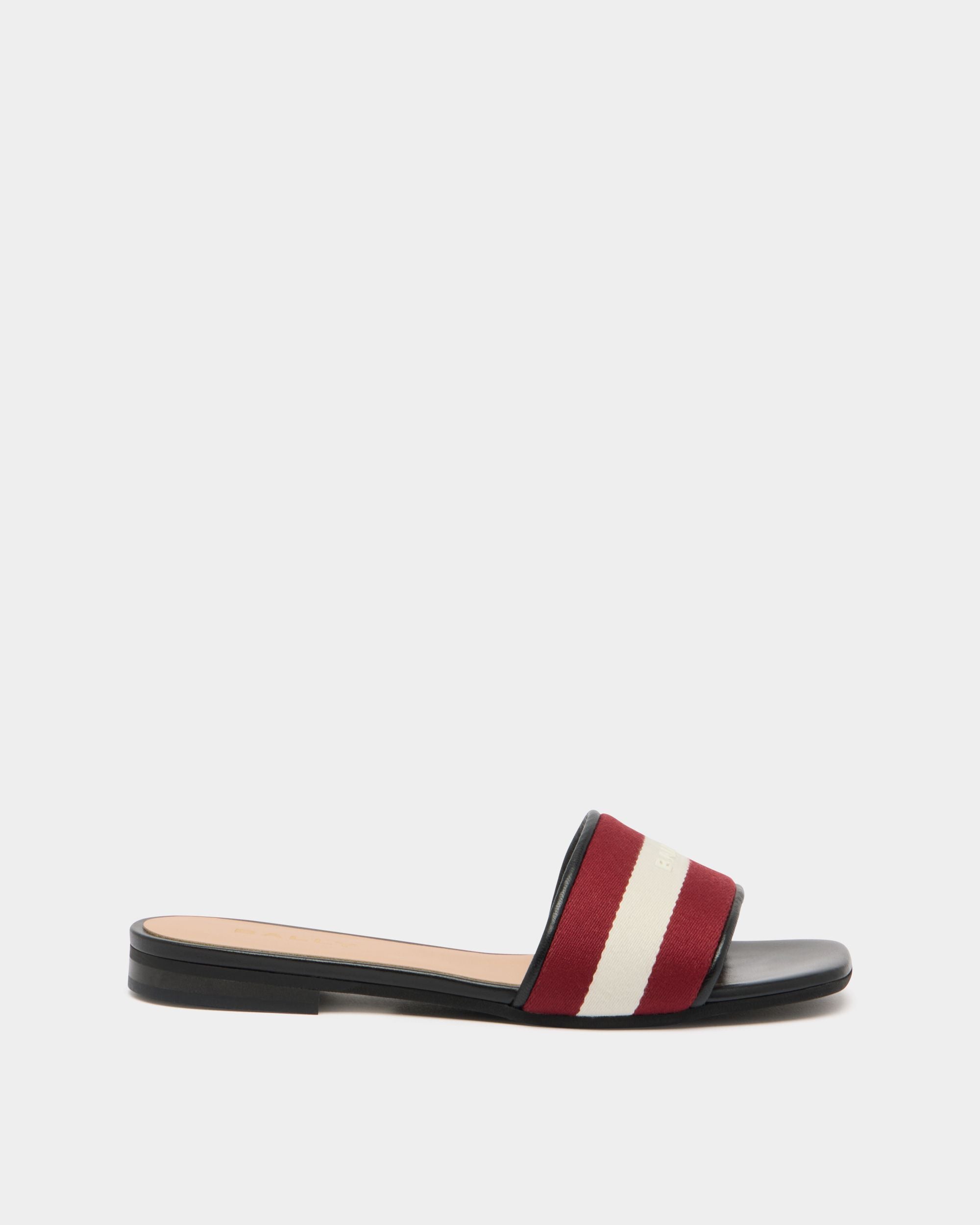 Bally Global - Signature Slide in Black Leather with a Bally Ribbon - Black