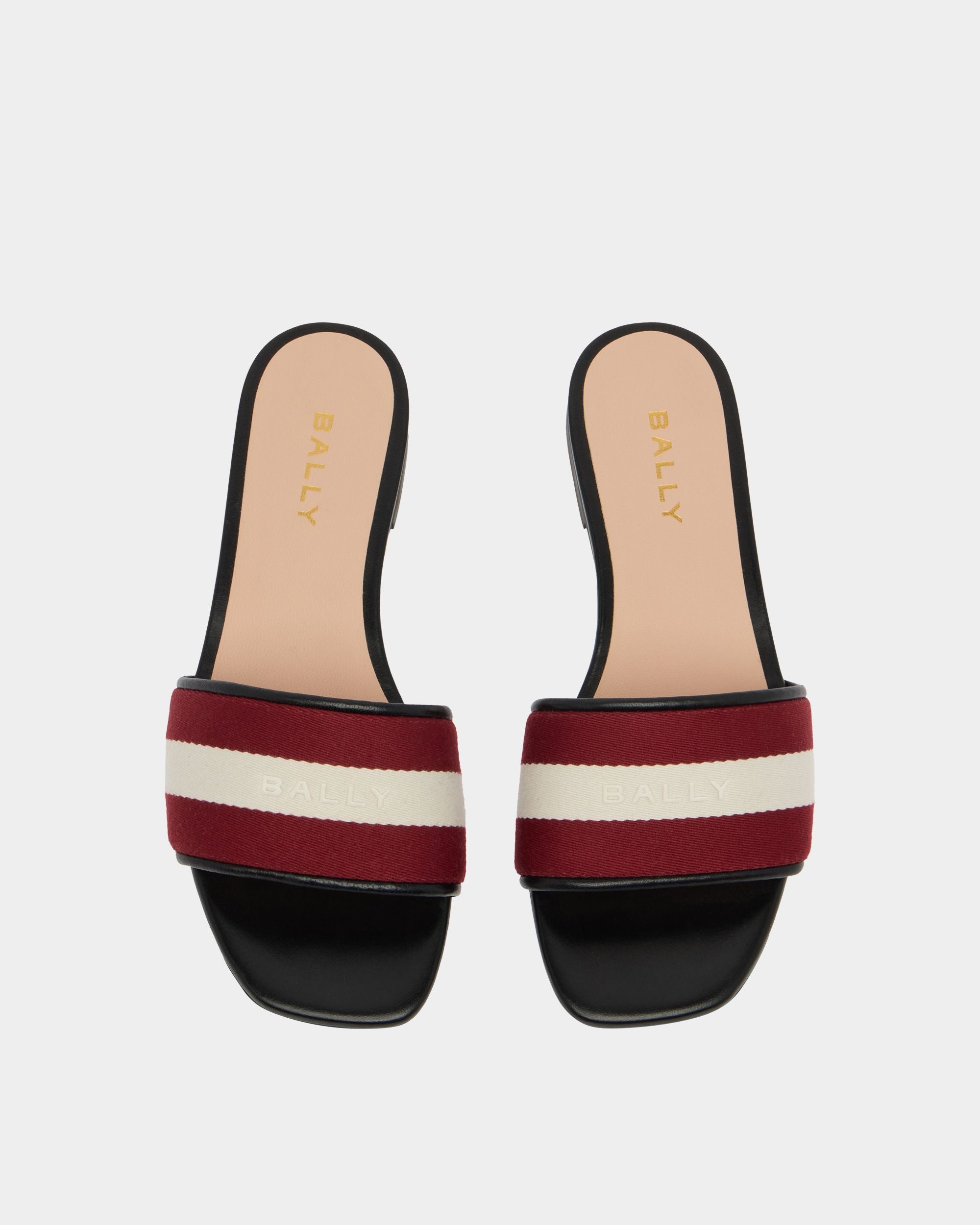 Bally Global - Signature Slide in Black Leather with a Bally Ribbon - Black