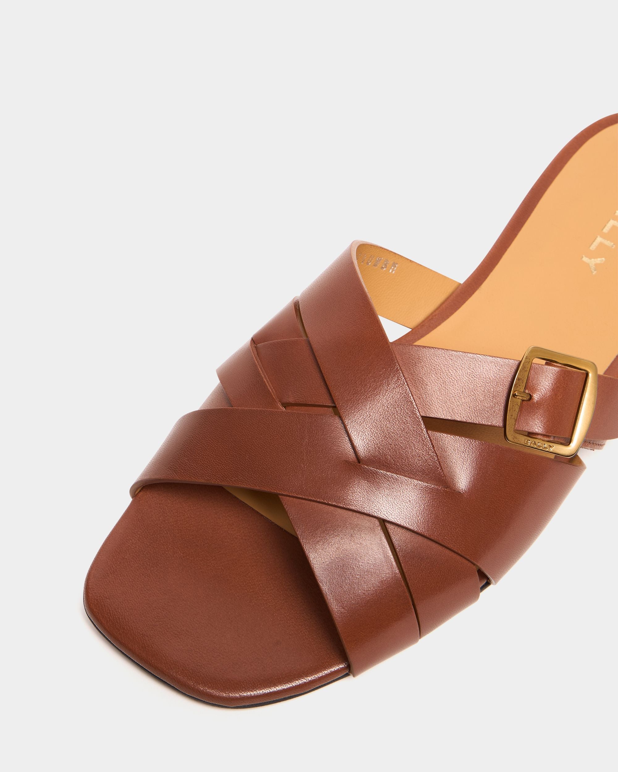 Bally Global - Essence フラットサンダル アンバーブラウンレザー - ブラウン