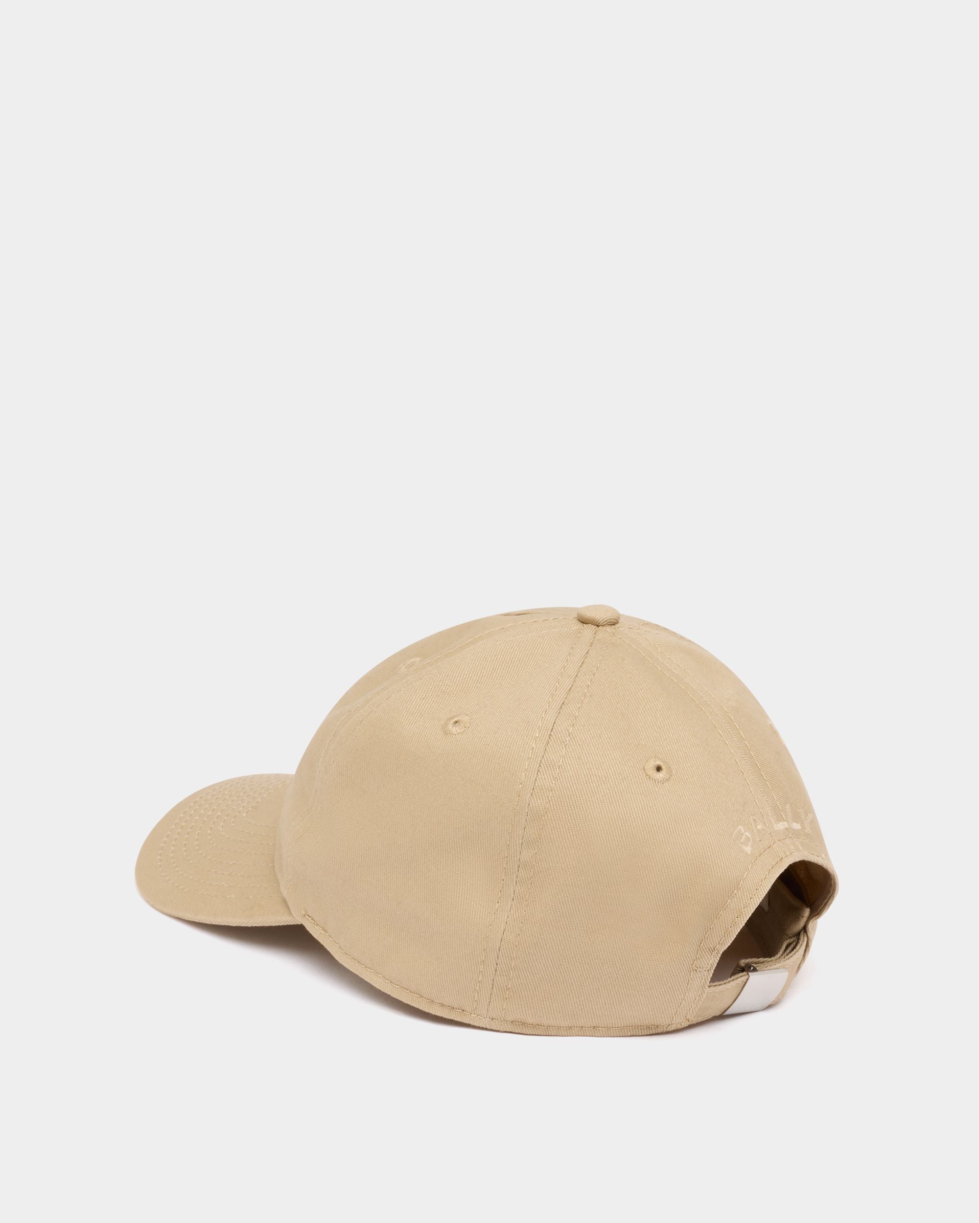 Bally Global - Baseball Hat in Light Beige Cotton With a Bally Crest - Beige