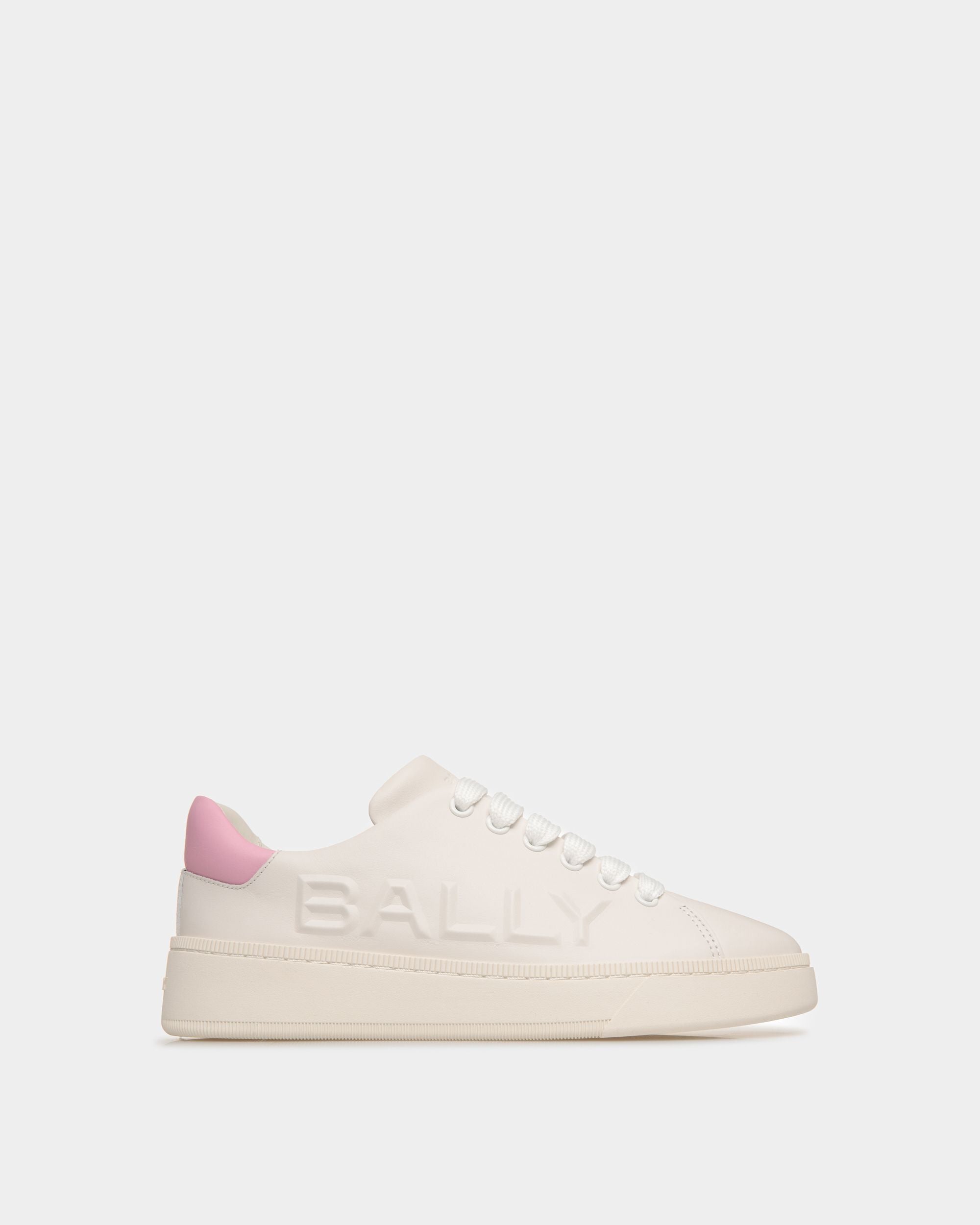 Bally Global - Raise Sneaker In White And Pink Leather - White