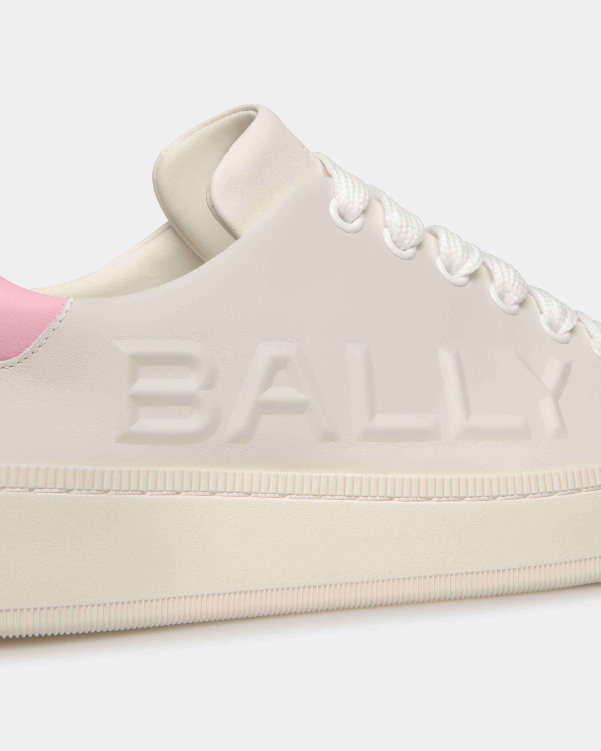 Bally Global - Raise Sneaker In White And Pink Leather - White