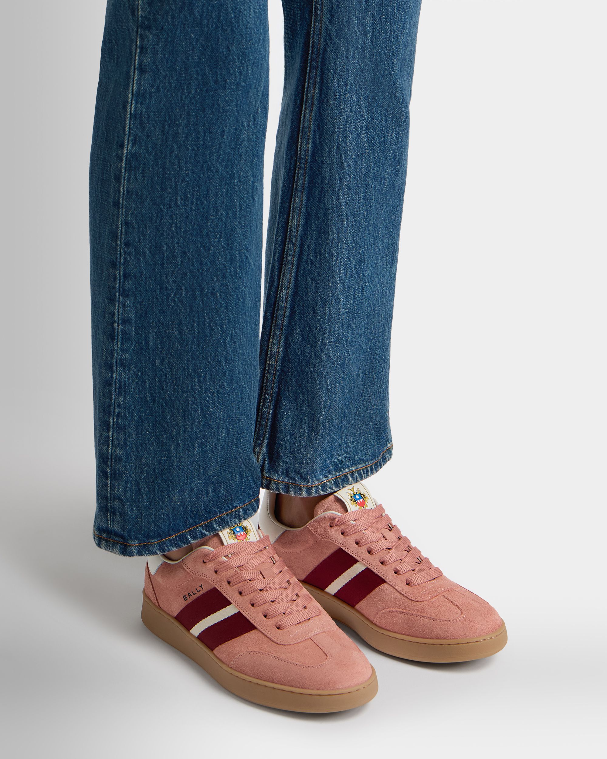 Bally Global - Retro Crest スニーカー ライトピンク スエード - ピンク