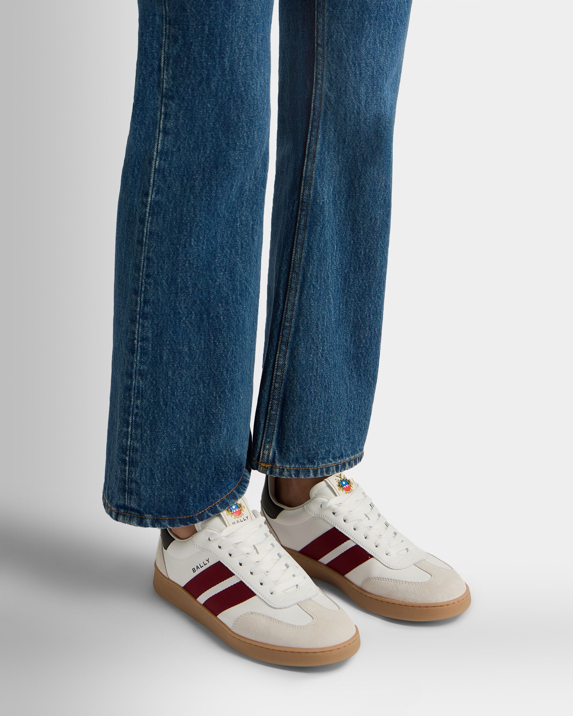 Bally Global - Retro Crest Sneaker in White Leather - White