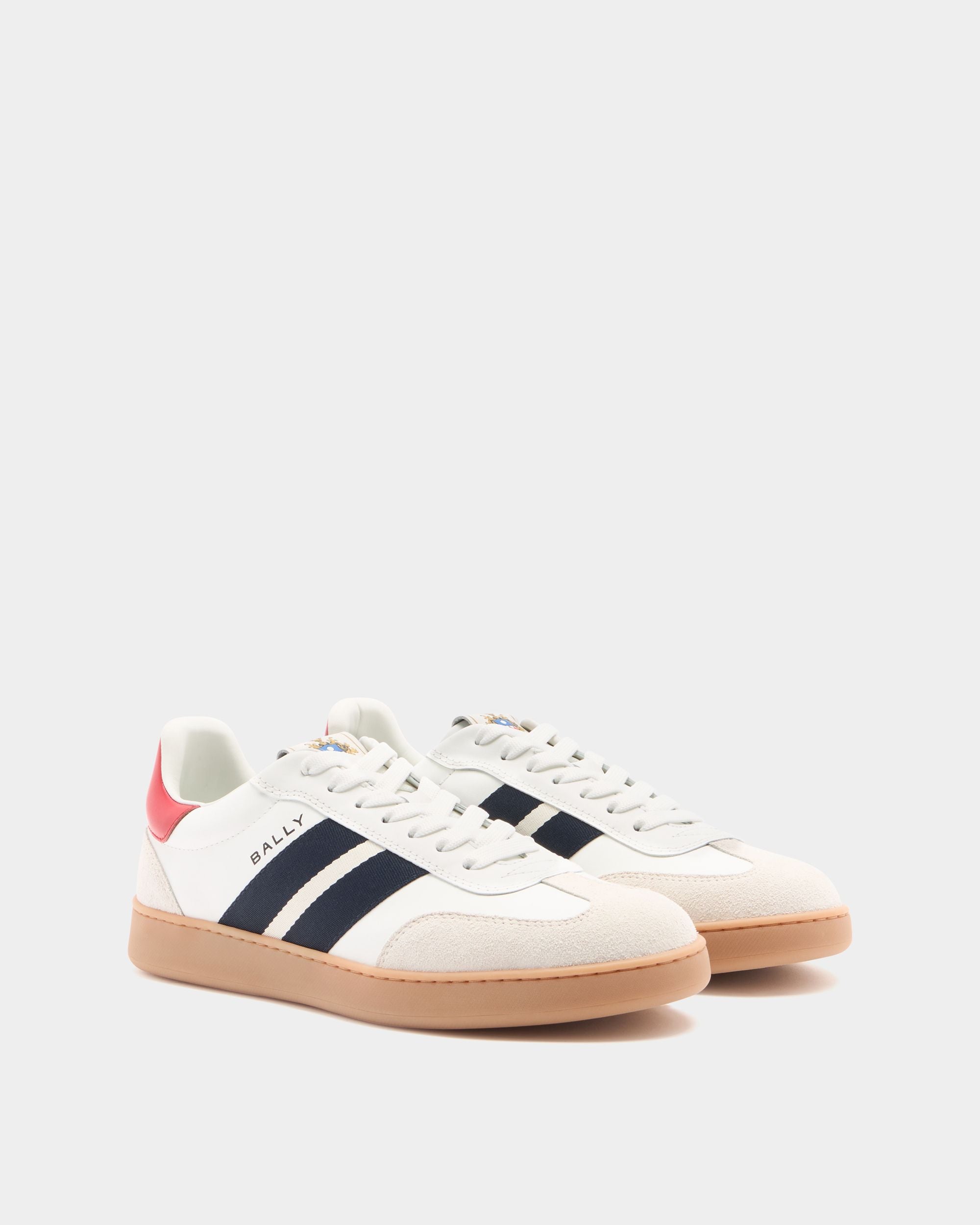 Bally Global - Retro Crest Sneaker in White Leather - White