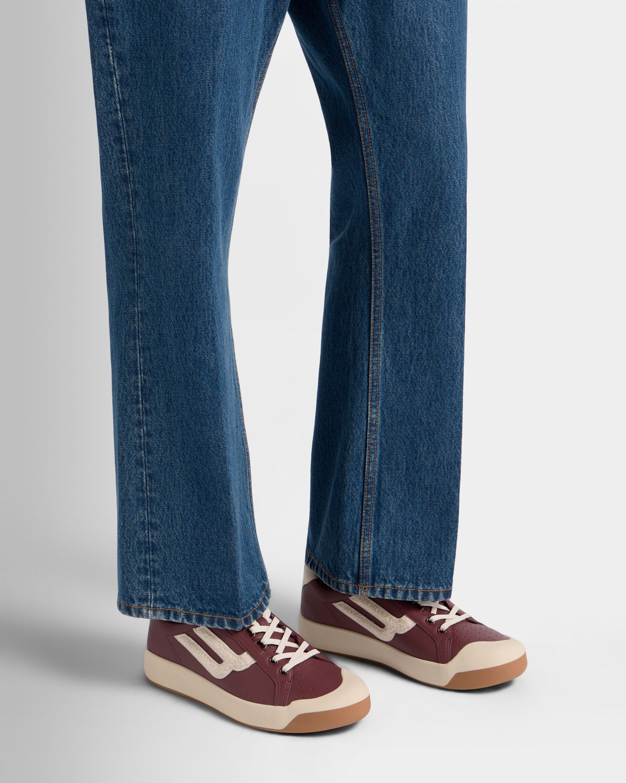 Bally Global - Tennis Collection スニーカー ヘリテージレッド＆アイボリーレザー - バーガンディ