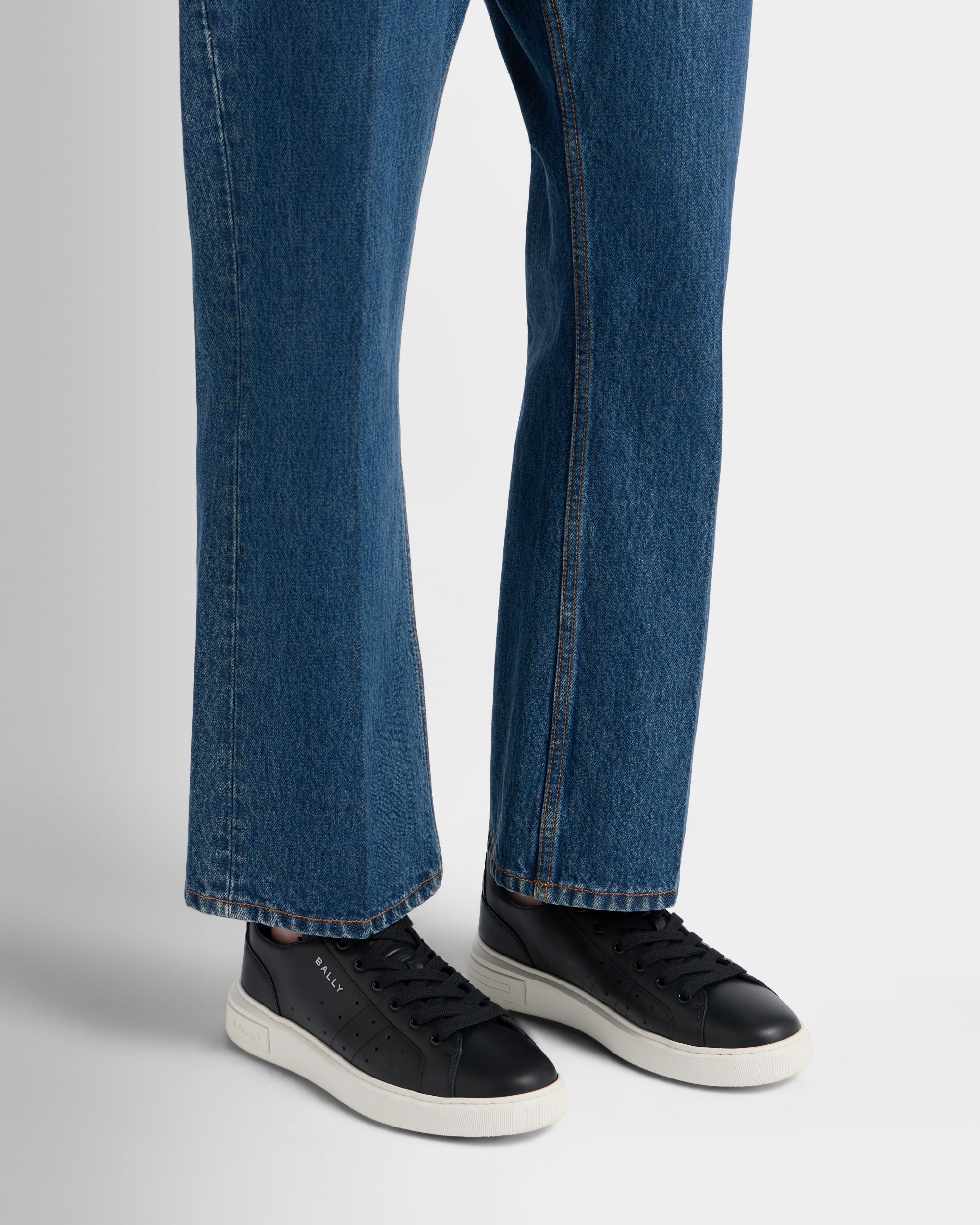 Bally Global - Lift Sneaker in Black Leather - Black