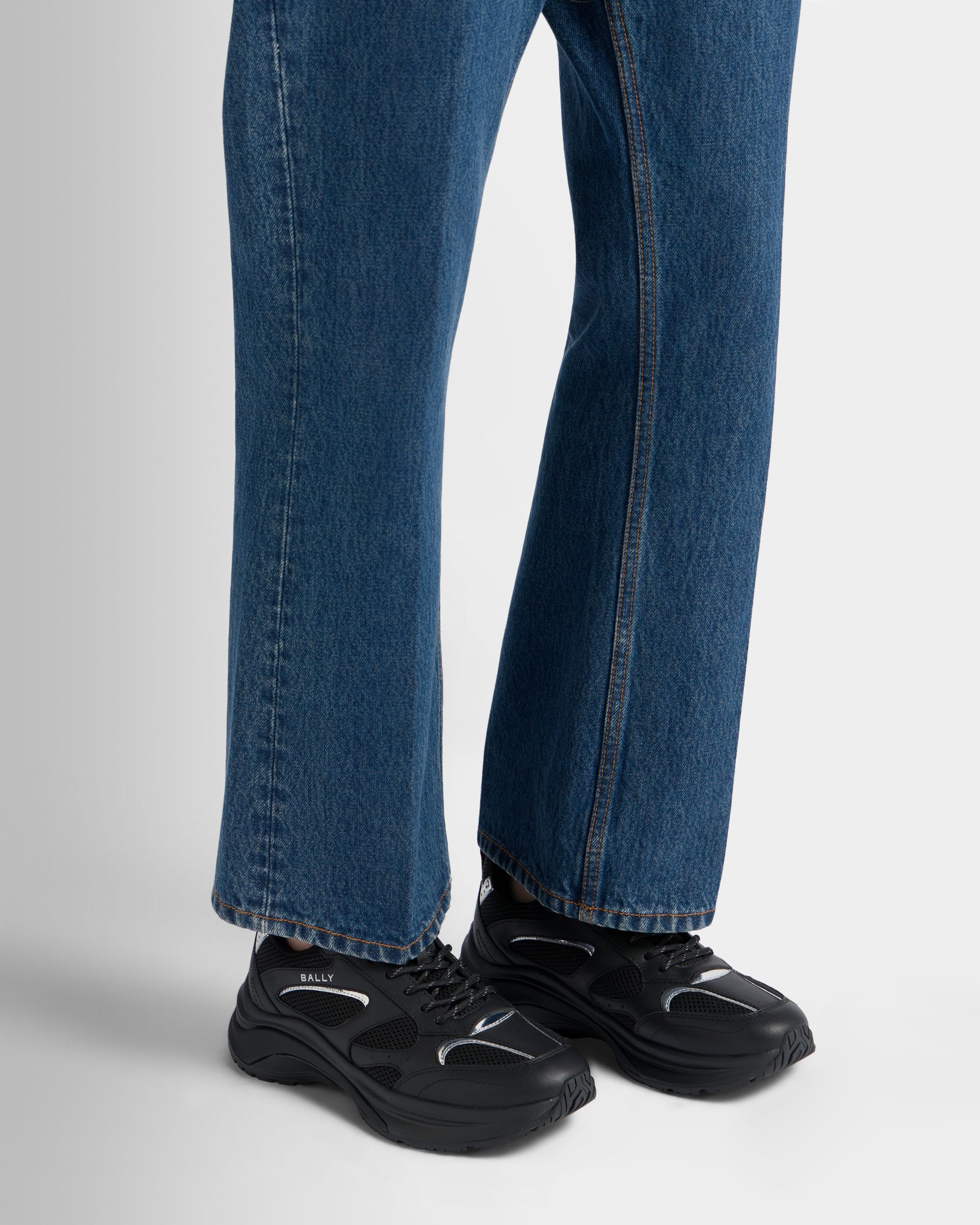 Bally Global - Woge Sneaker in Black and Silver Fabric - Black