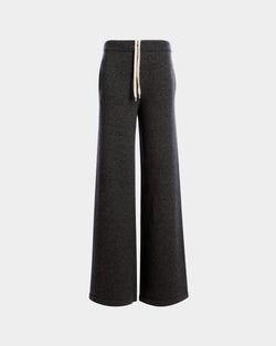 Knit Pants In Dark Grey Wool And Cashmere