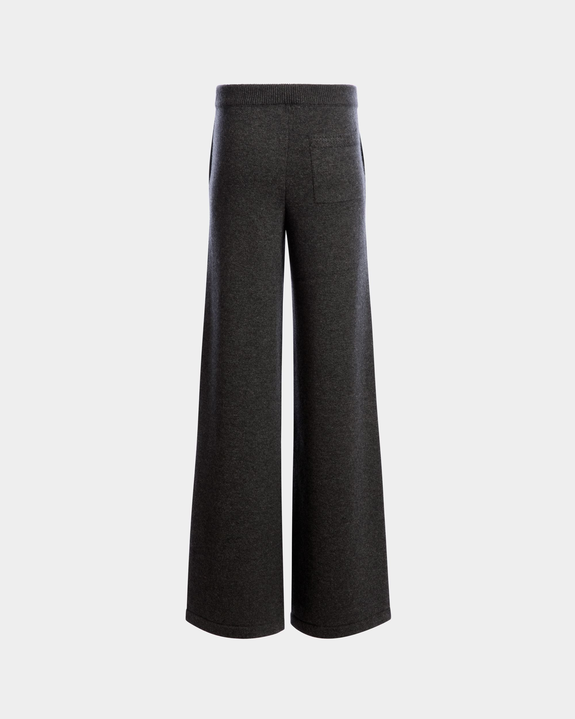 Bally Global - Knit Pants In Dark Grey Wool And Cashmere - Grey