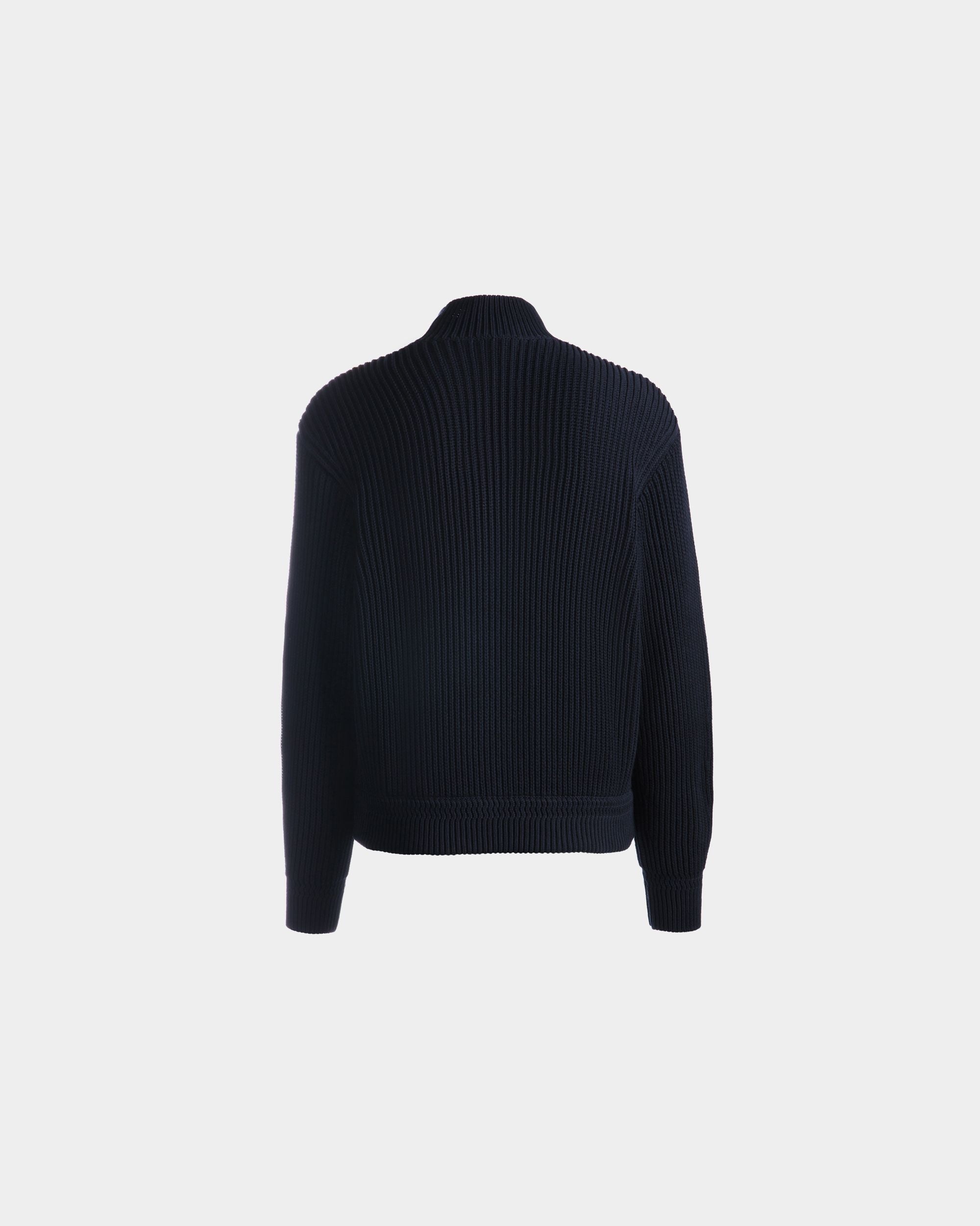 Bally Global - Turtle Neck in Navy Blue Cotton - Blue