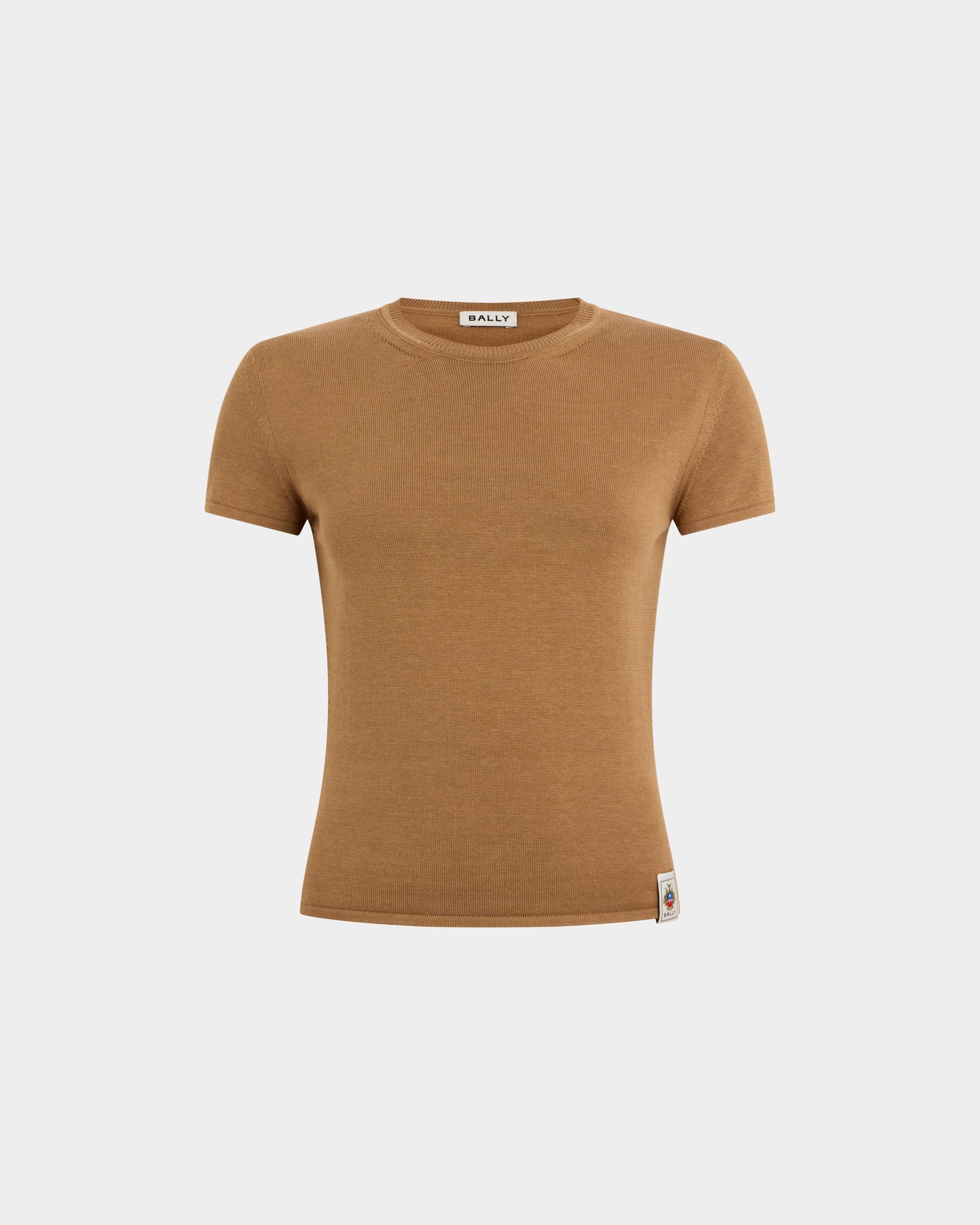 Bally Global - Knit Top in Camel Cotton And Silk - Beige