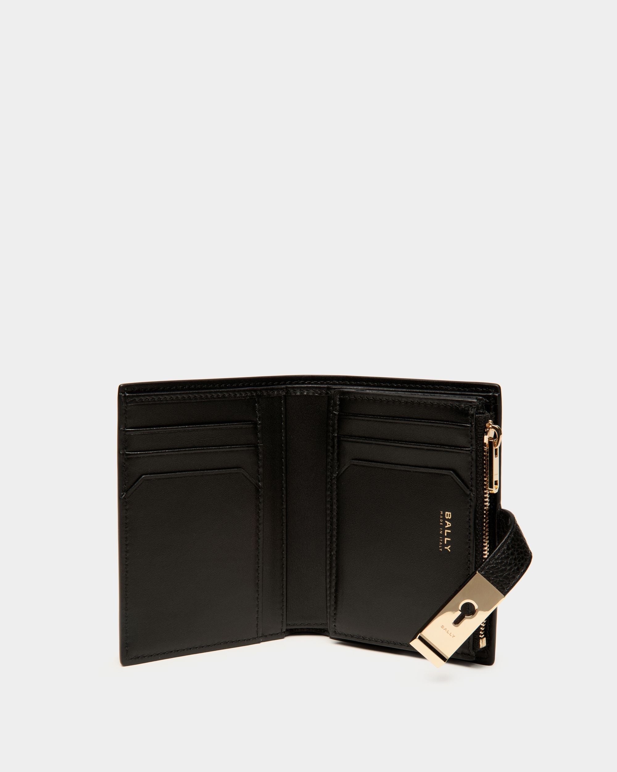 Bally Global - Lock Me Wallet in Black Grained Leather - Black