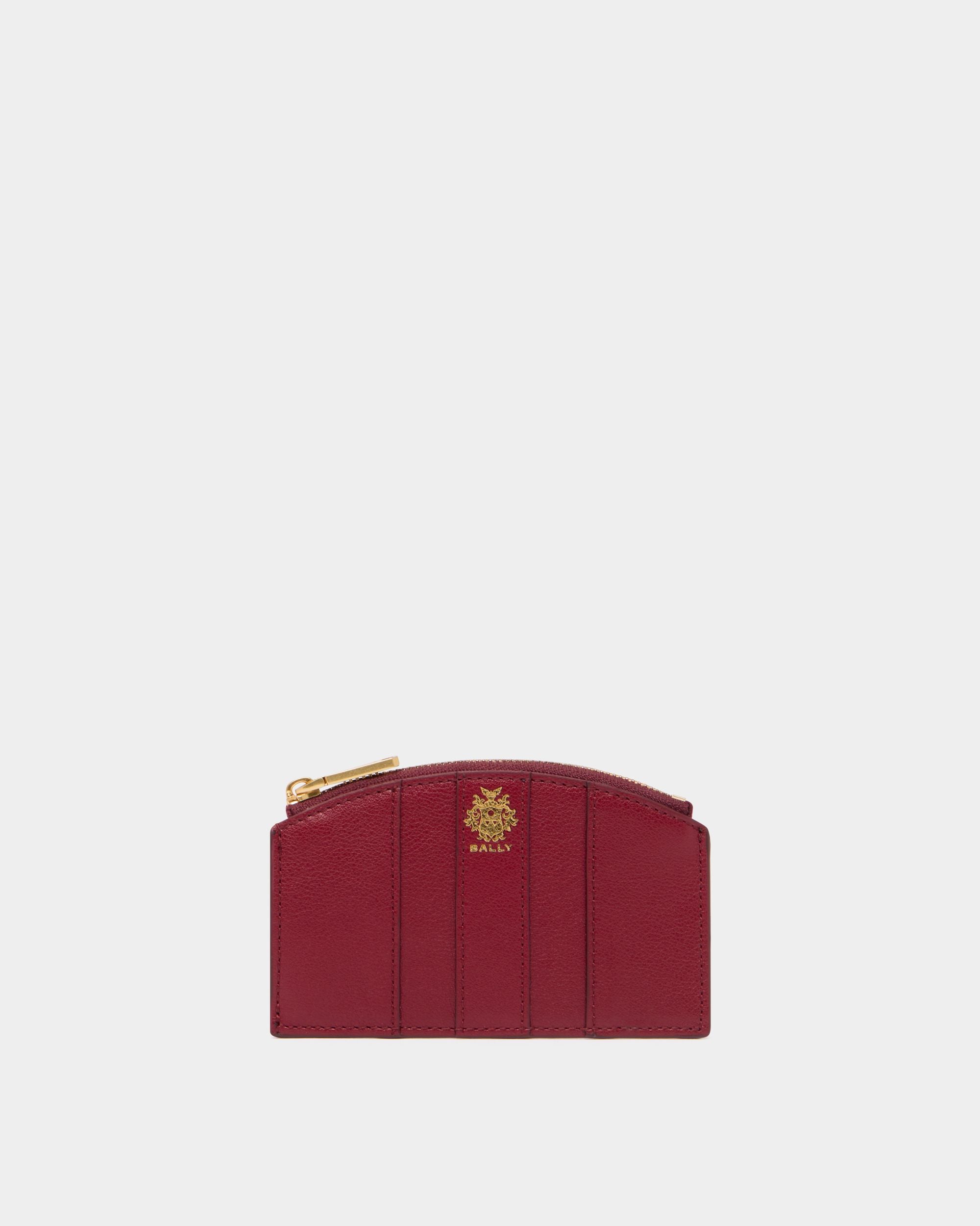 Bally Global - Signature Coin Purse in Ruby Red Leather - Red