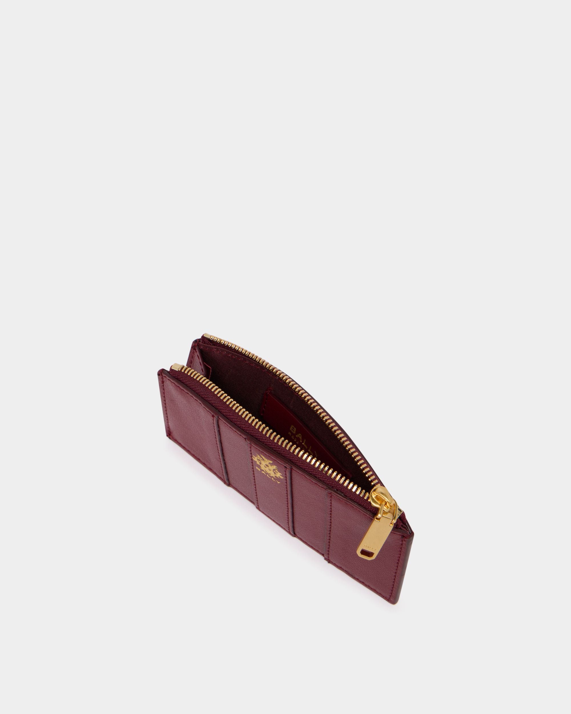 Bally Global - Signature Coin Purse in Ruby Red Leather - Red