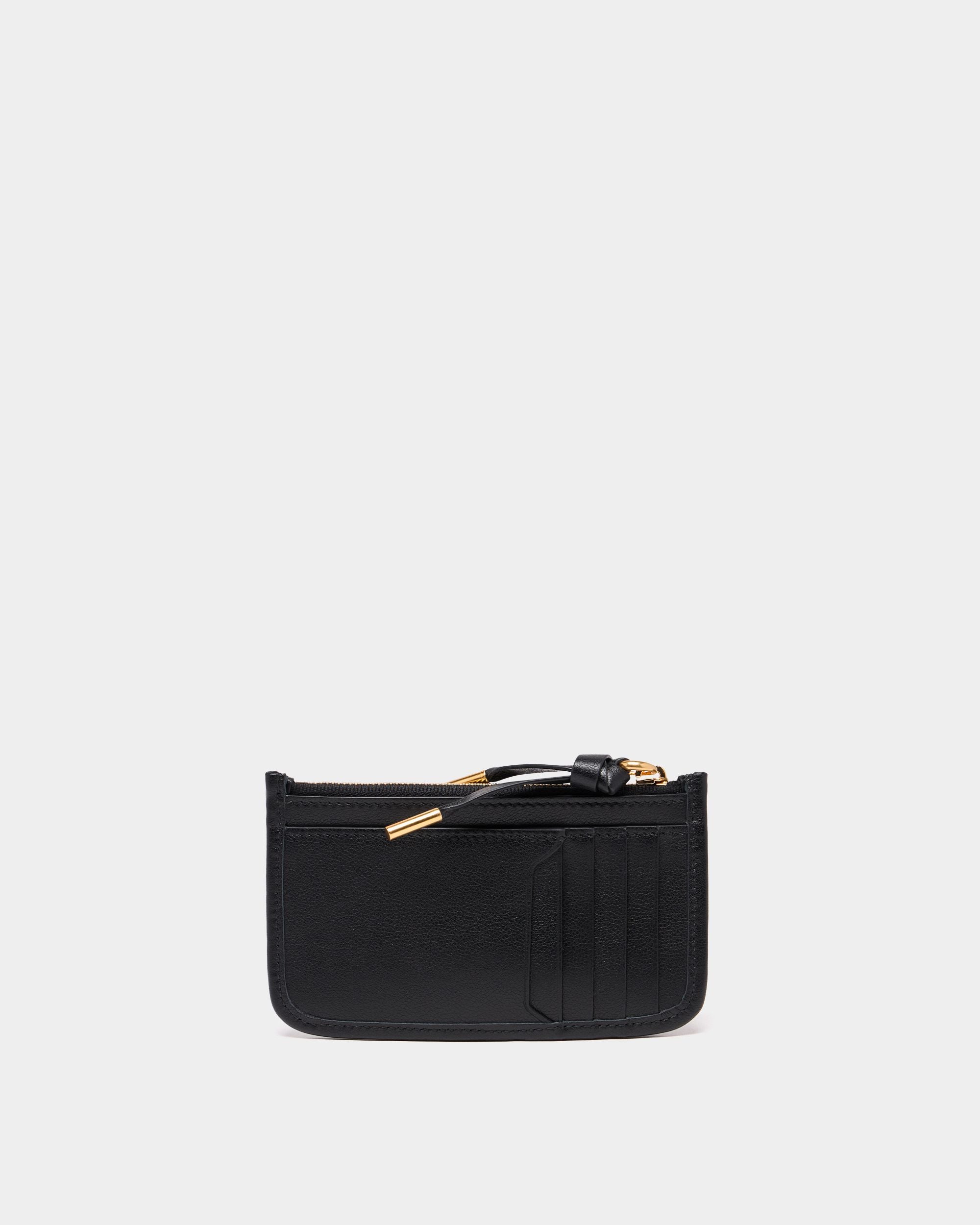 Bally Global - Bally Essential Zipped Card Holder in Black Leather - Black