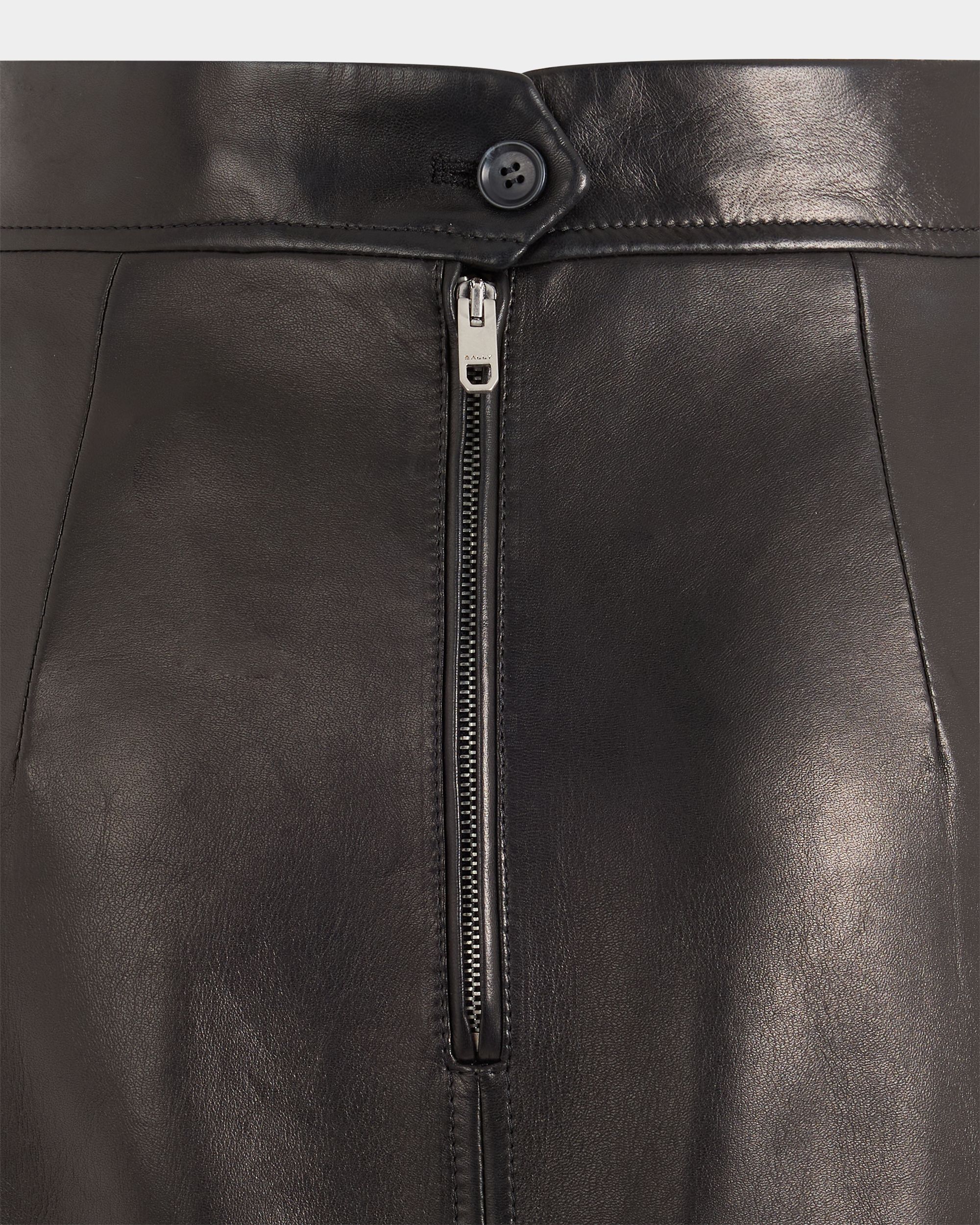 Bally Global - ミディスカート ブラック レザー - ブラック