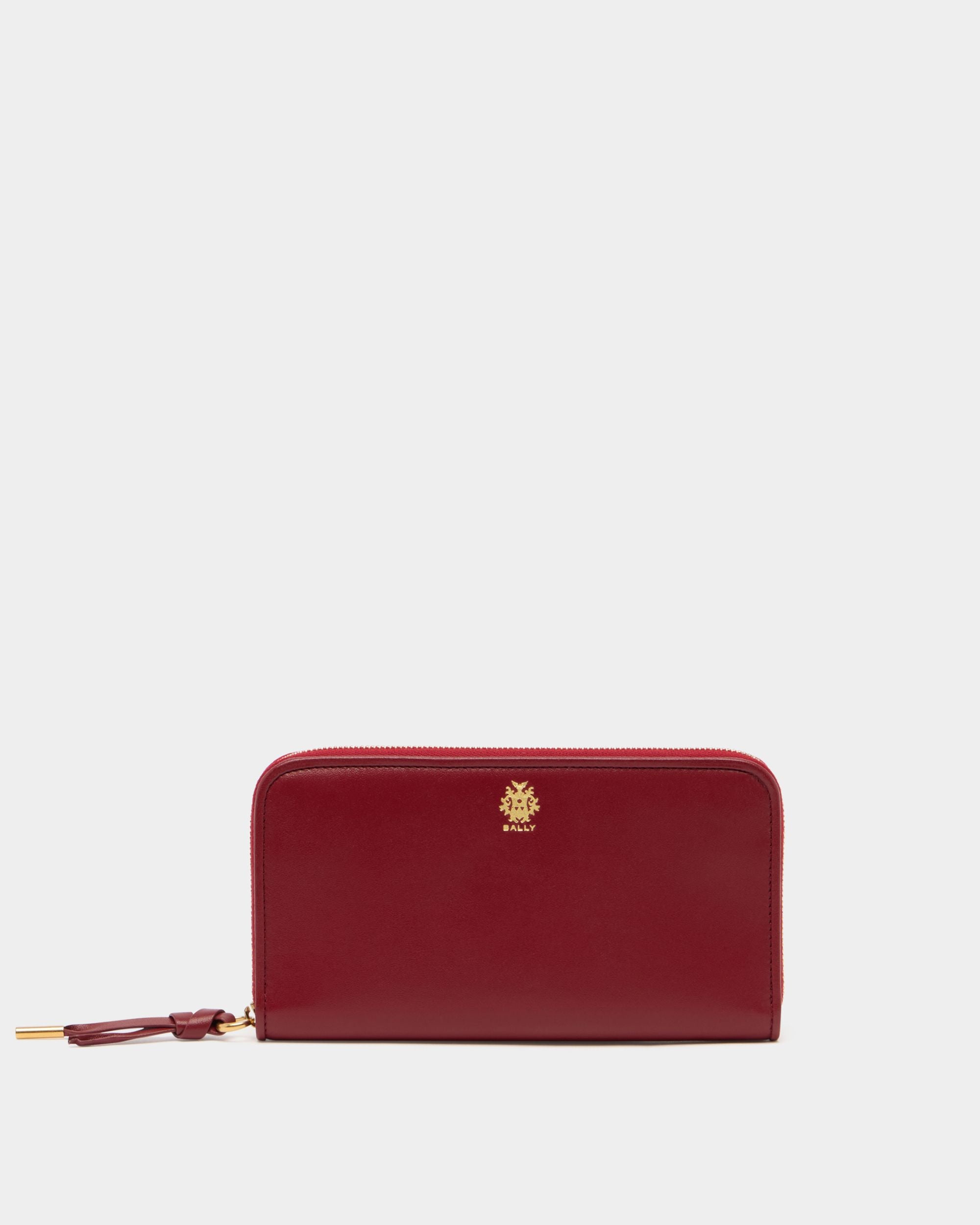 Bally Global - Bally Essential Long Wallet in Ruby Red Leather - Red