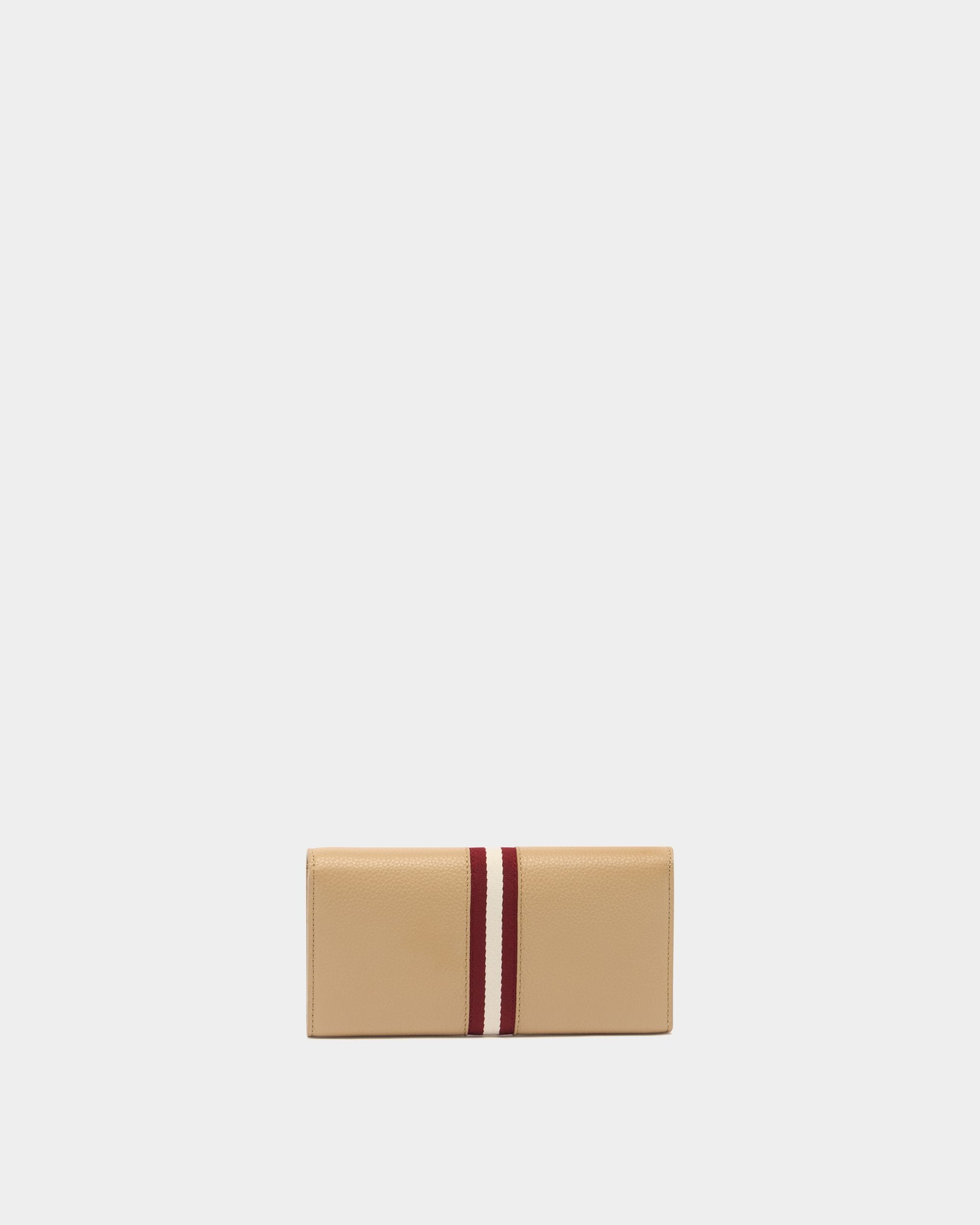 Bally Global - Hera Long Wallet in Light Beige Grained Leather With a Bally Ribbon - Beige