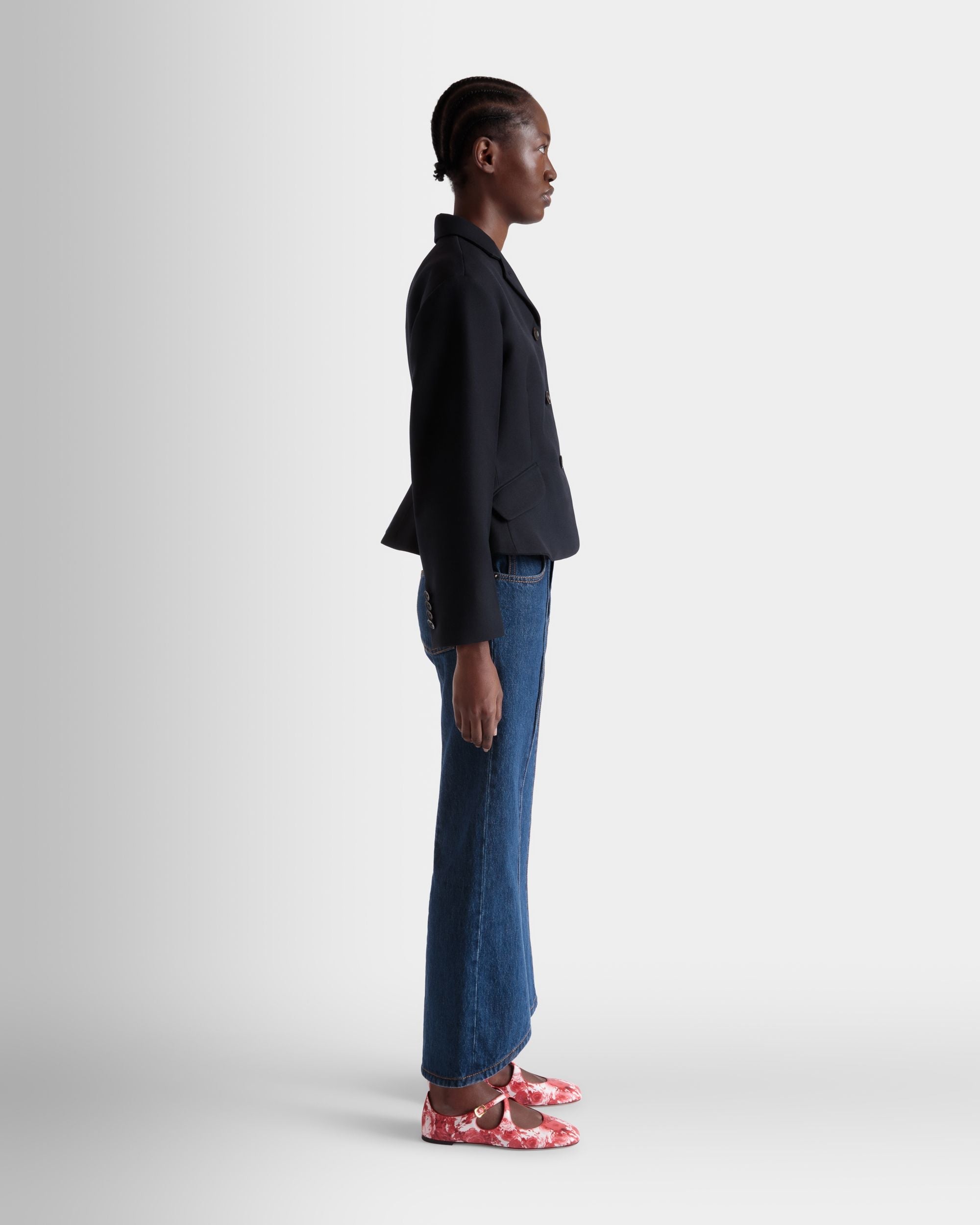 Bally Global - Blazer in Navy Blue Wool - Blue