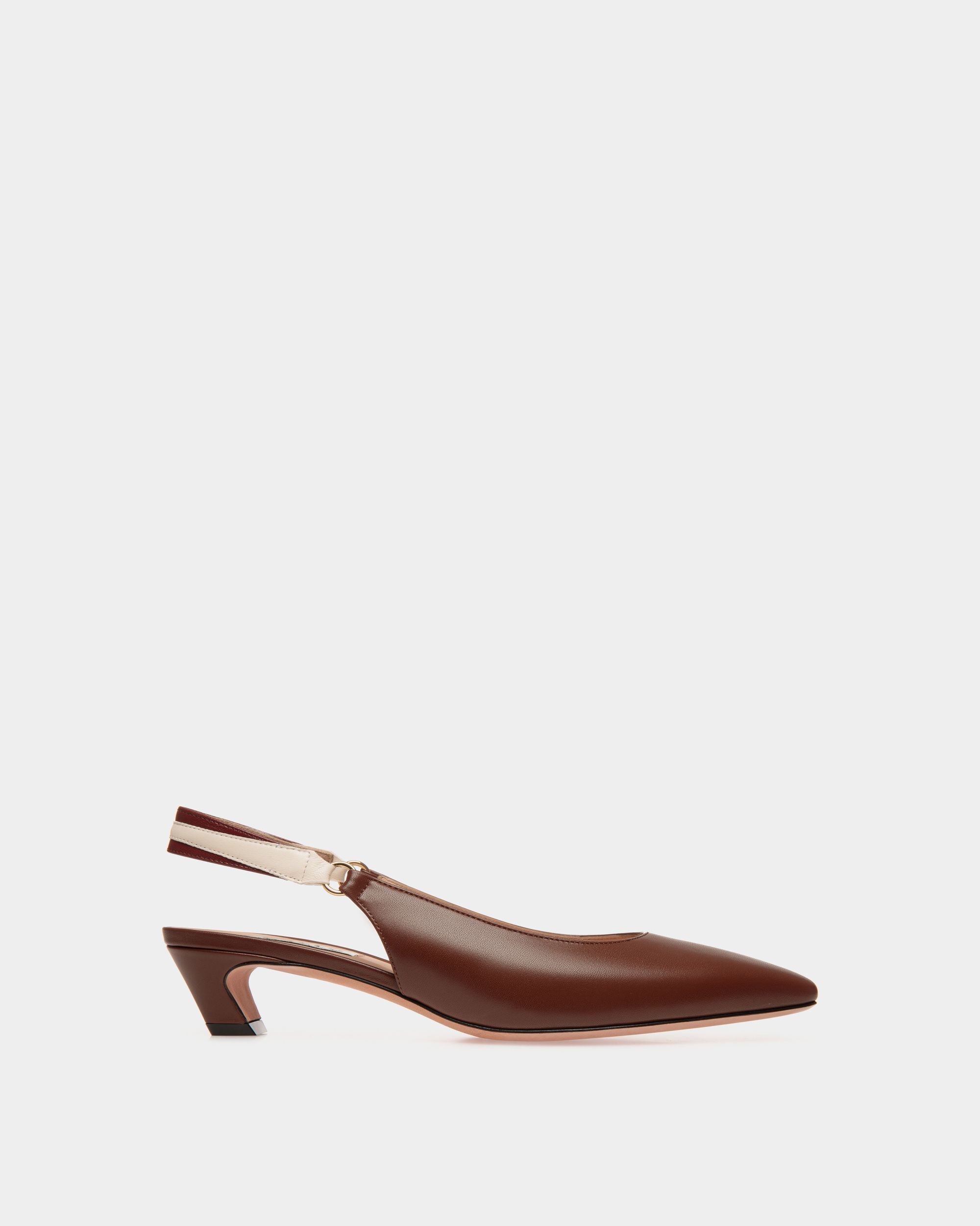 Bally Global - Sylt Slingback Pump In Brown Nappa Leather - Brown