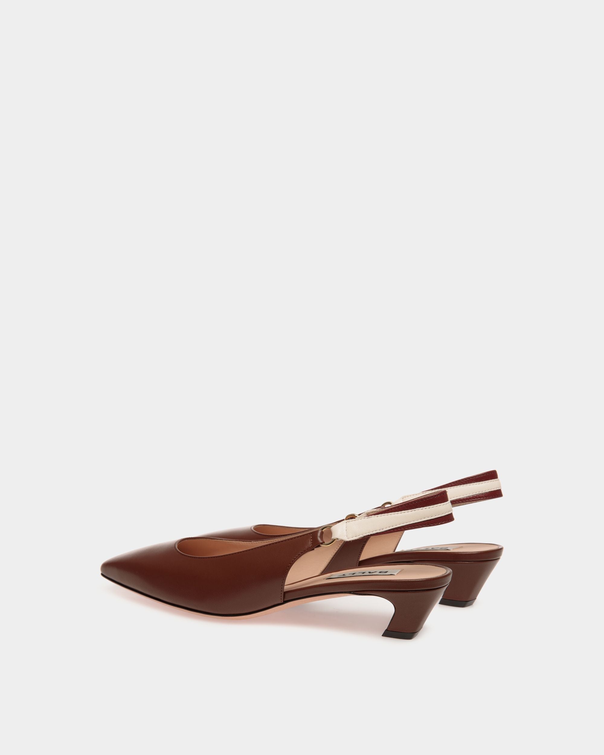Bally Global - Sylt Slingback Pump In Brown Nappa Leather - Brown