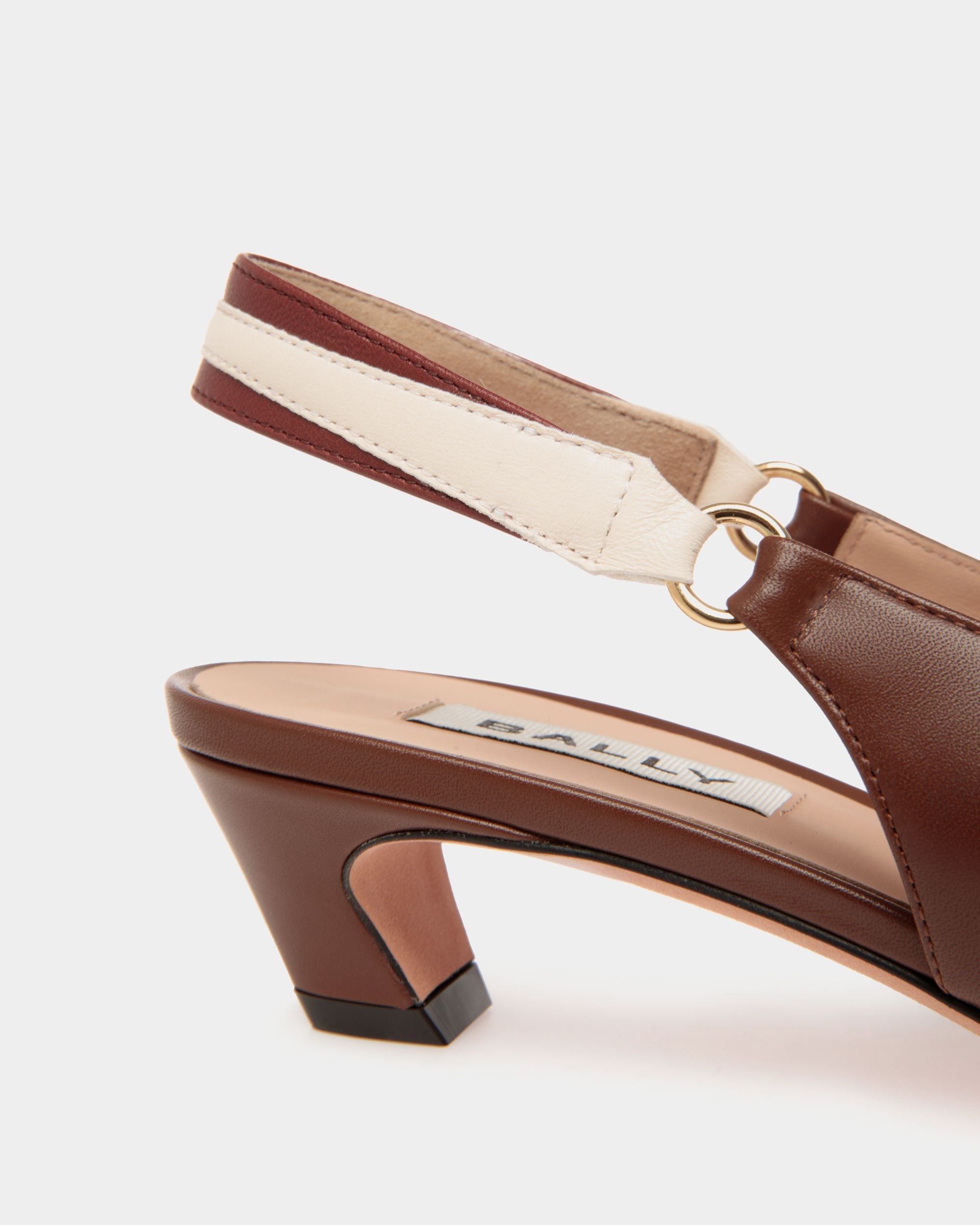 Bally Global - Sylt Slingback Pump In Brown Nappa Leather - Brown