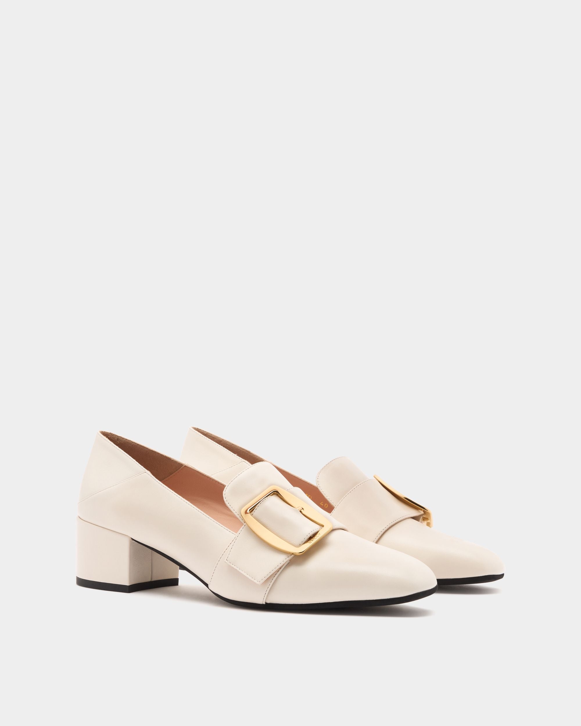 Bally Global - Bally Boucle パンプス アイボリー レザー - ホワイト