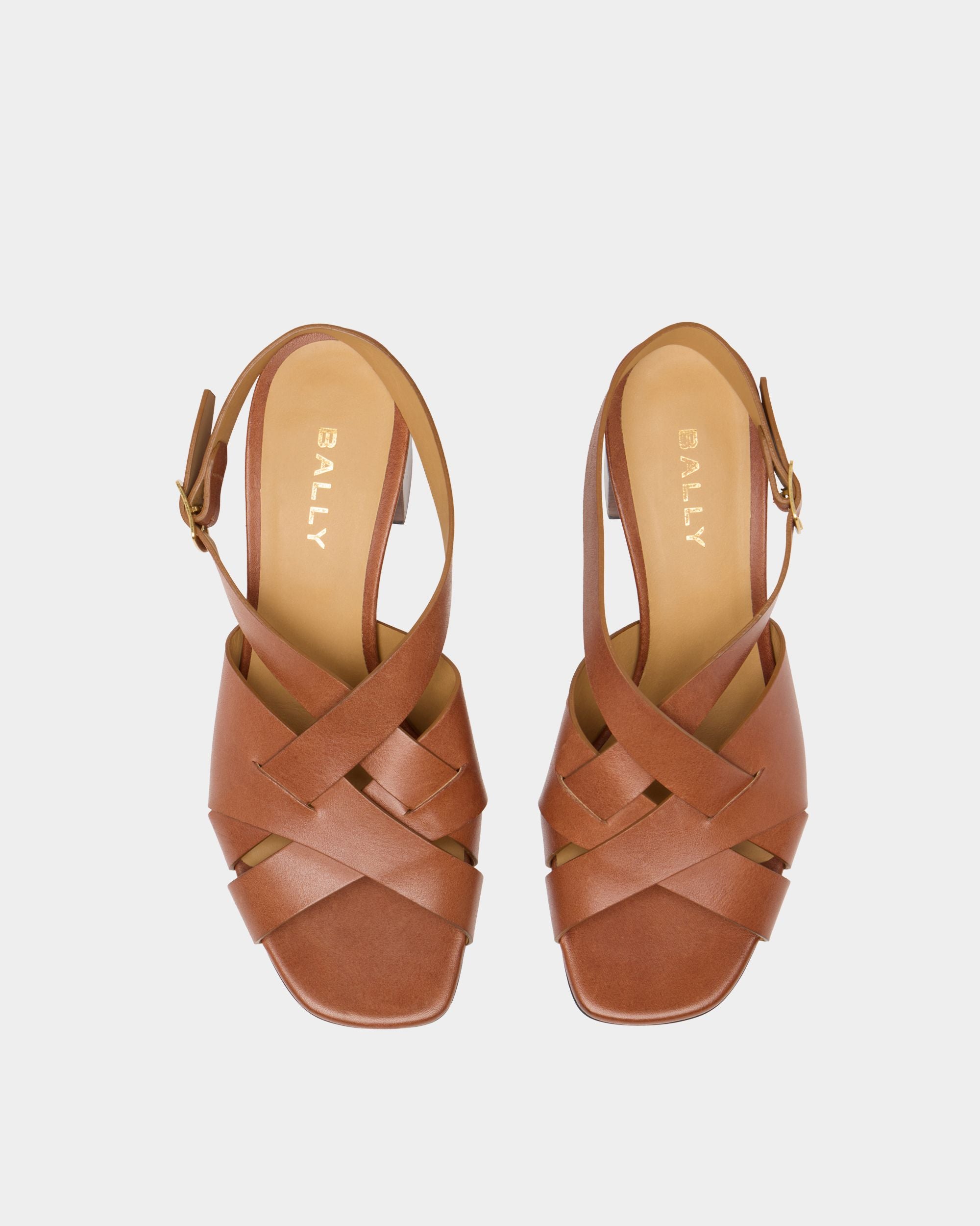 Bally Global - Essence サンダル アンバーブラウンレザー - ブラウン