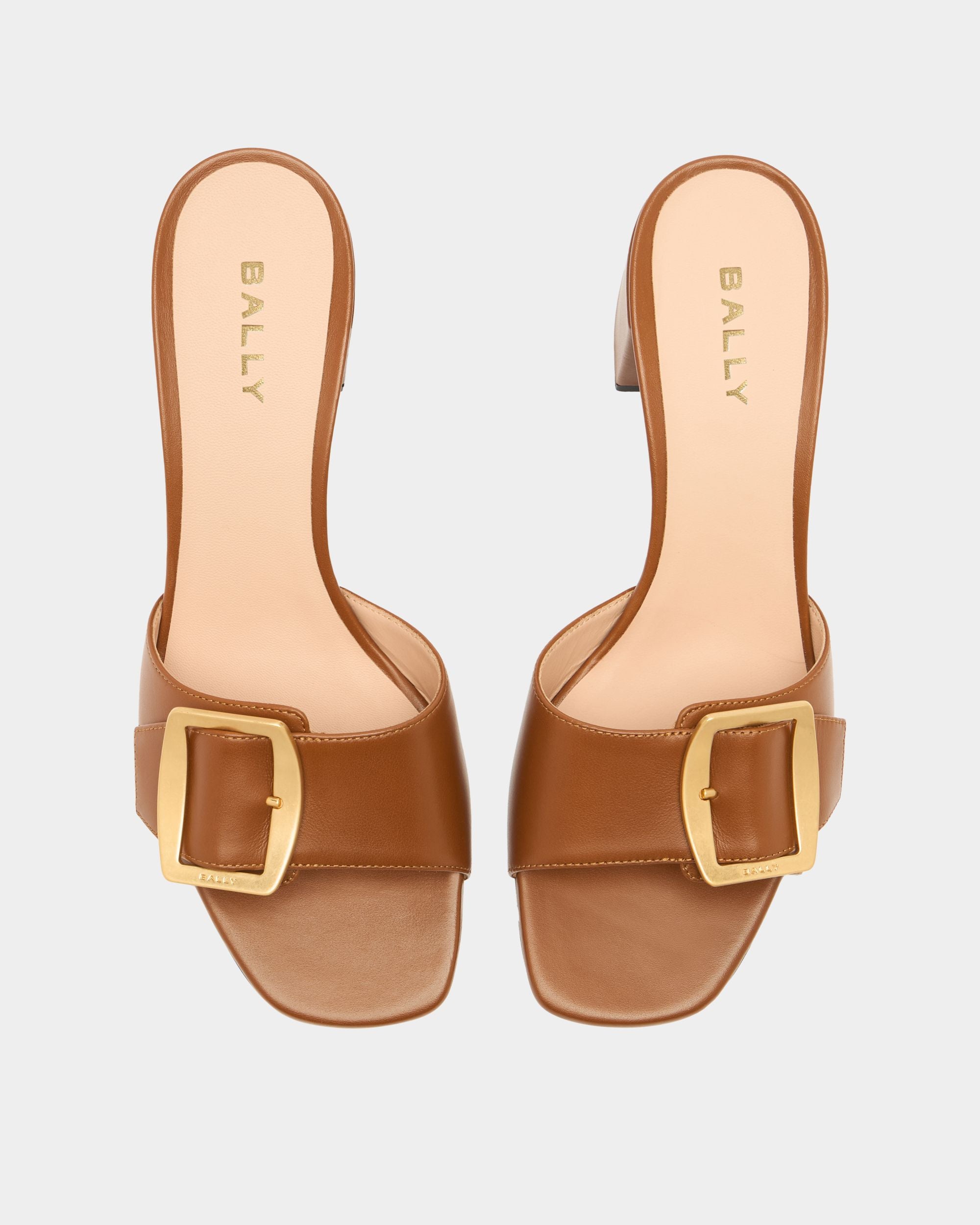 Bally Global - Boucle ミュール アンバーブラウンレザー - ブラウン