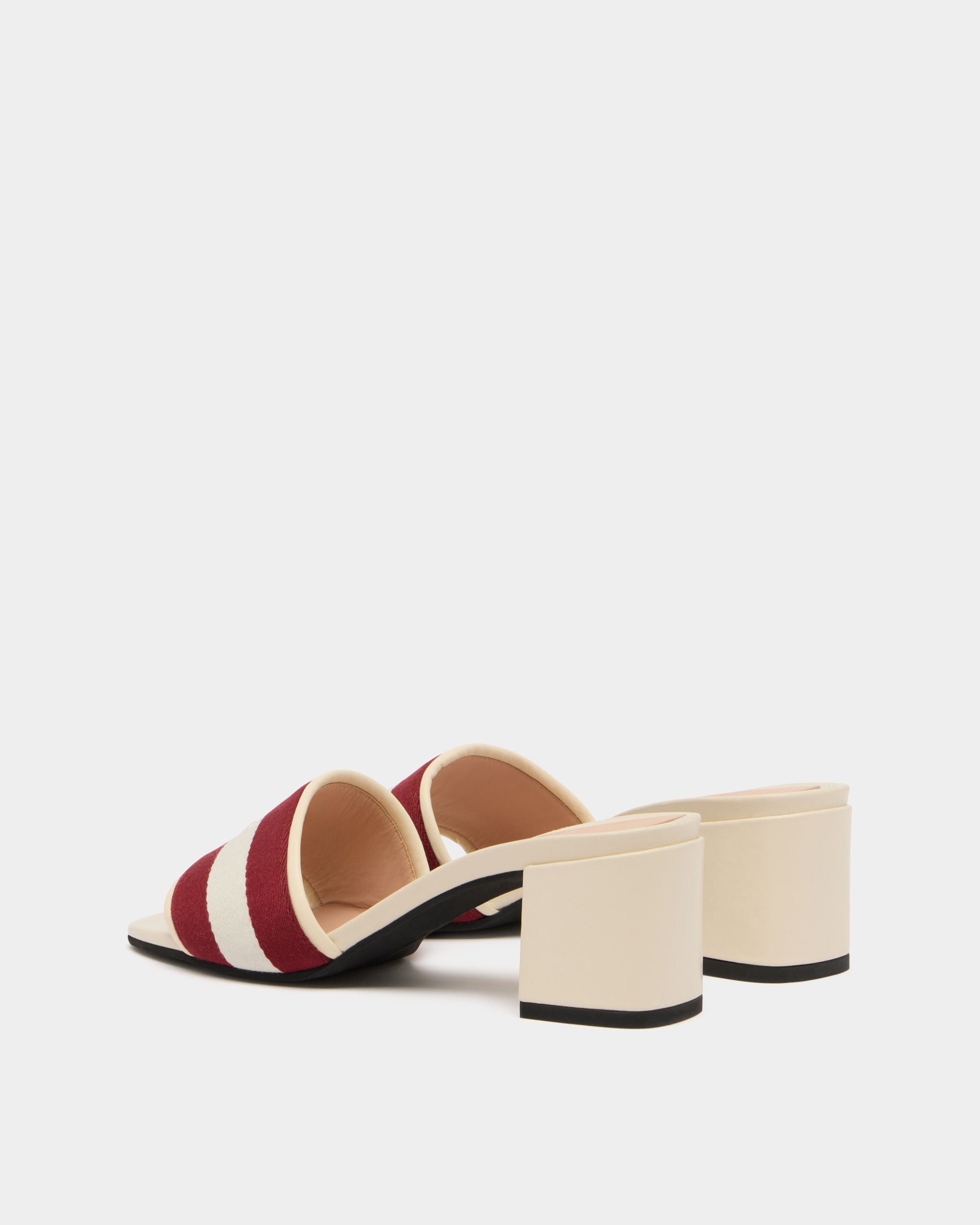 Bally Global - Signature Sandal in Ivory Leather with a Bally Ribbon - White