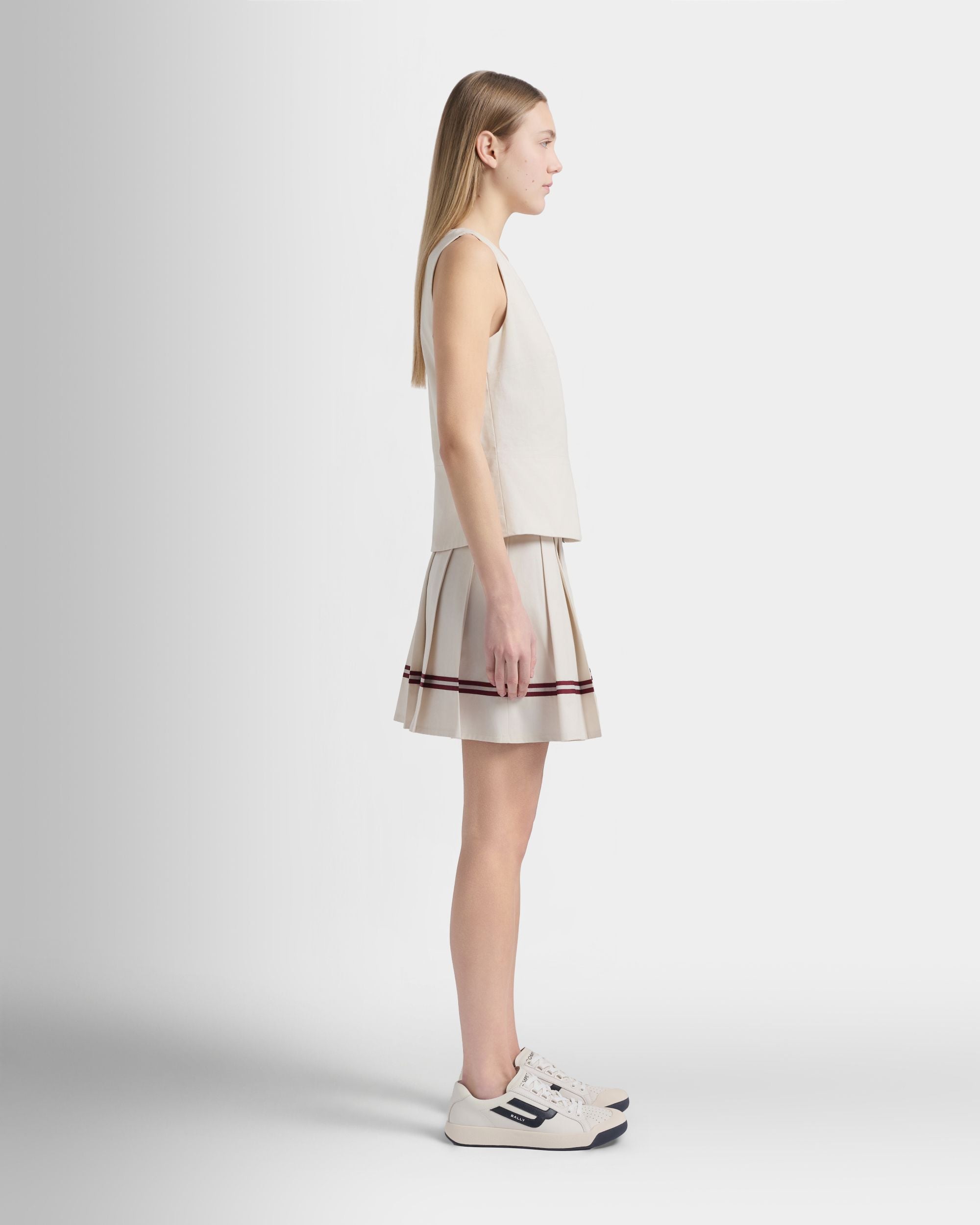 Bally Global - テニスコレクション ノースリーブトップ アイボリーコットン - ホワイト